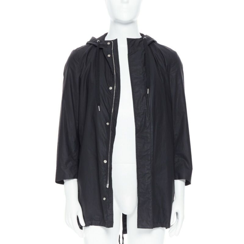 Dior DIOR HOMME black hooded utilitarian drawstrings zipper windbreaker jacket Size US S / EU 44-46 / 1 - 1 Thumbnail
