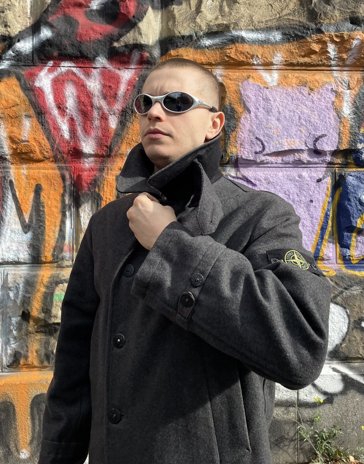 Stone Island × Vintage Vintage Stone Island Wool Coat Size US L / EU 52-54 / 3 - 1 Thumbnail