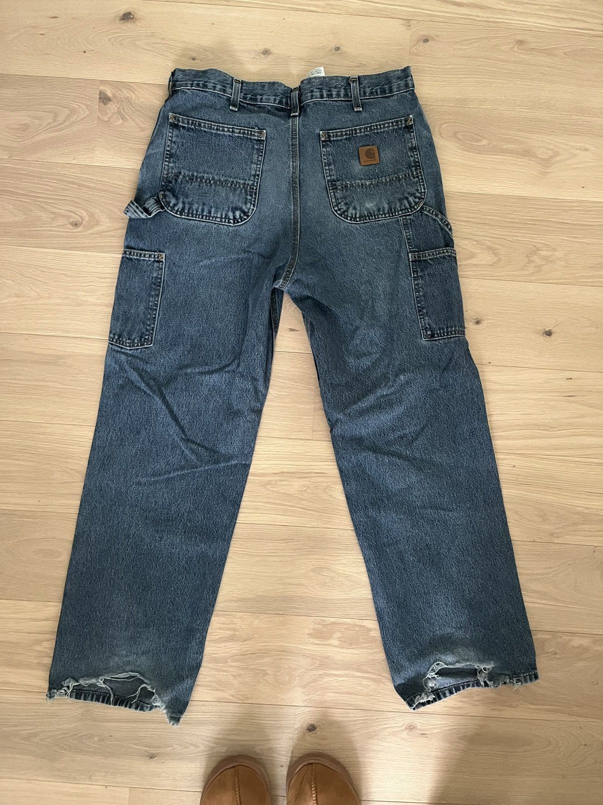 Carhartt Carhartt jeans blue workwear baggy loose fitting Size US 33 - 1 Thumbnail