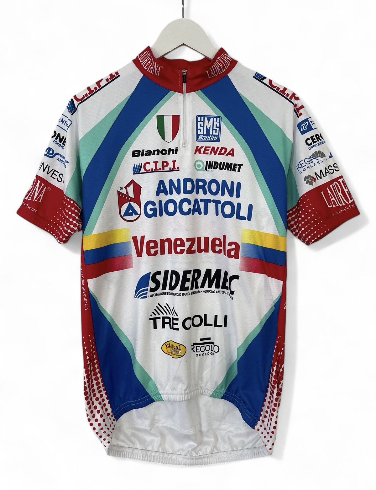 Vintage Venezuela Bianchi Androni Giocattoli SMS Shirt 2XL Size US XXL / EU 58 / 5 - 1 Thumbnail