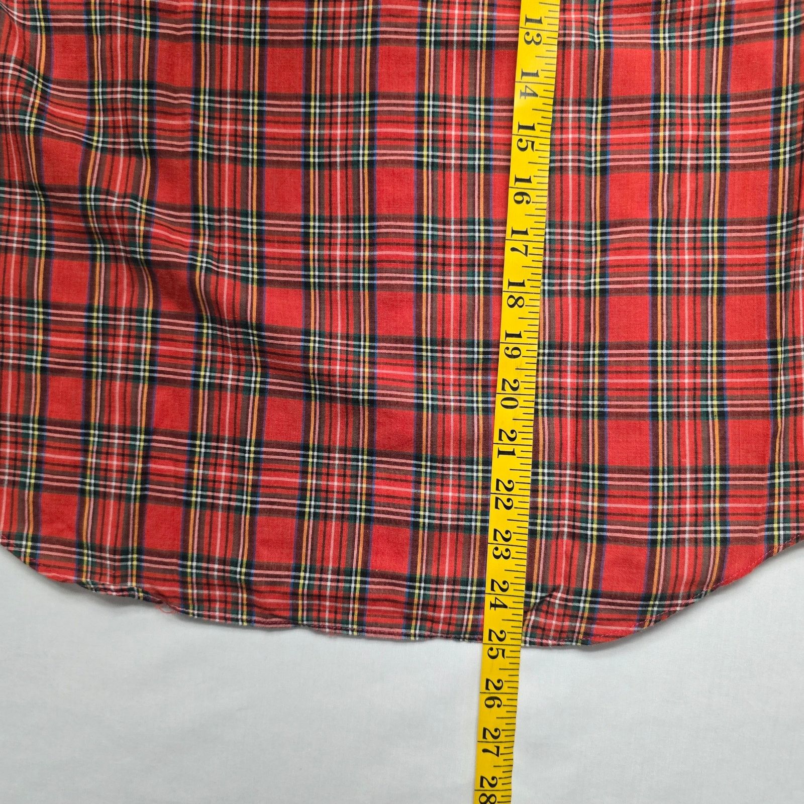 Vintage Vintage Amy Barr 12 Red Plaid Long Sleeve Button Blouse Size XL / US 12-14 / IT 48-50 - 7 Thumbnail
