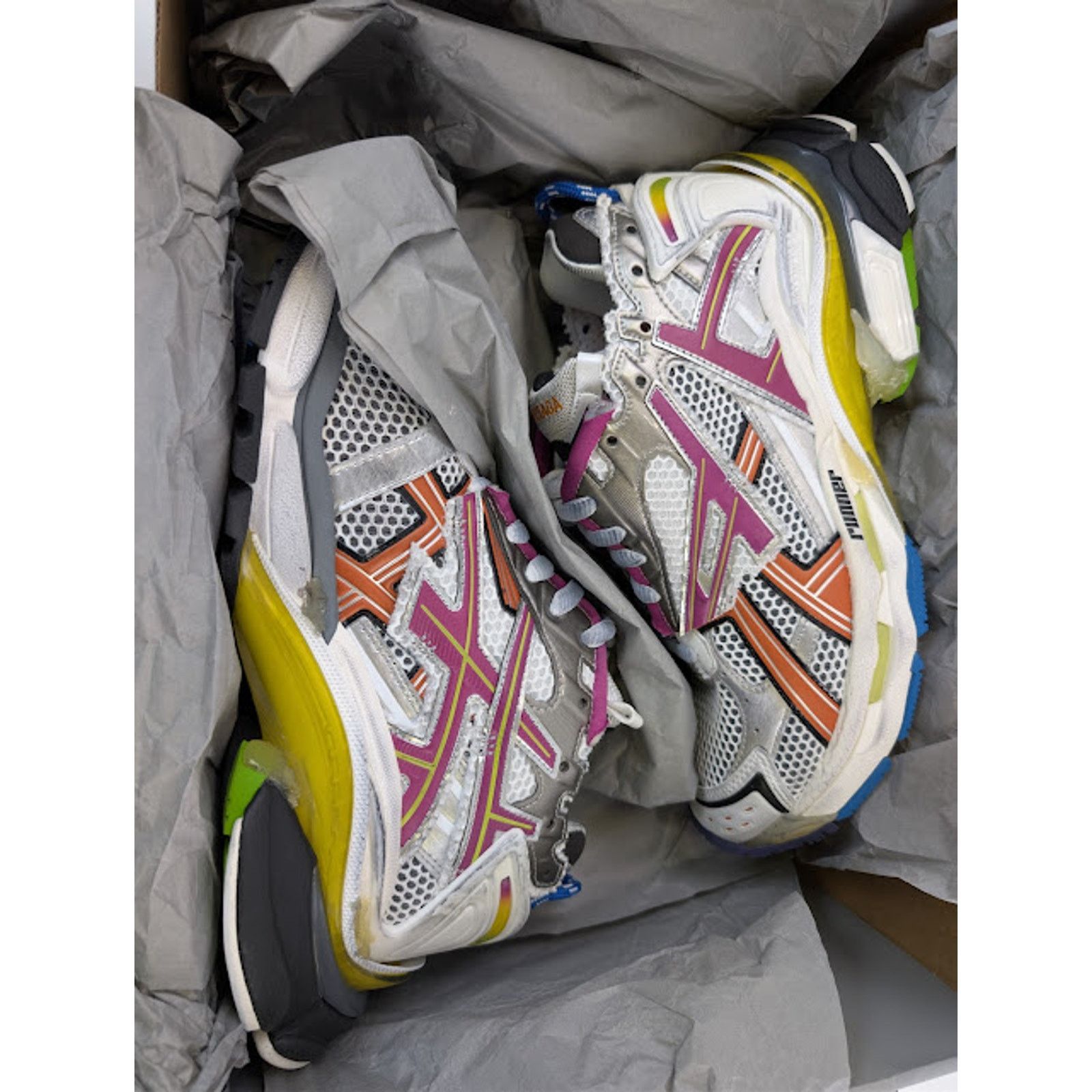 Balenciaga o1rshd1 Runner Sneakers in Multicolor / Mesh / Rubber Size US 13 / EU 46 - 22 Thumbnail