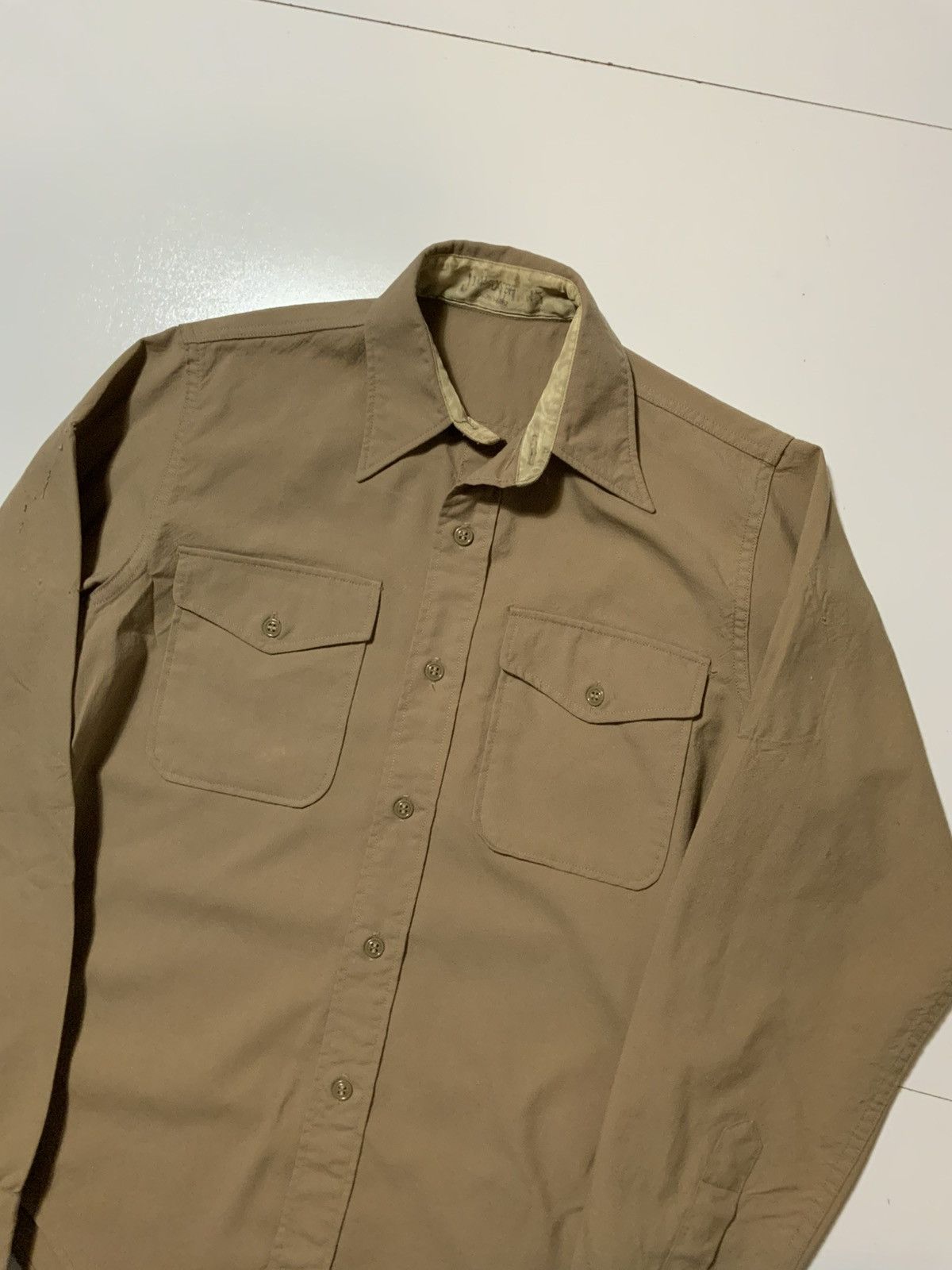 Vintage Vintage 60s 70s Wool Military USMC Marines US Army Shirt Size US S / EU 44-46 / 1 - 3 Thumbnail