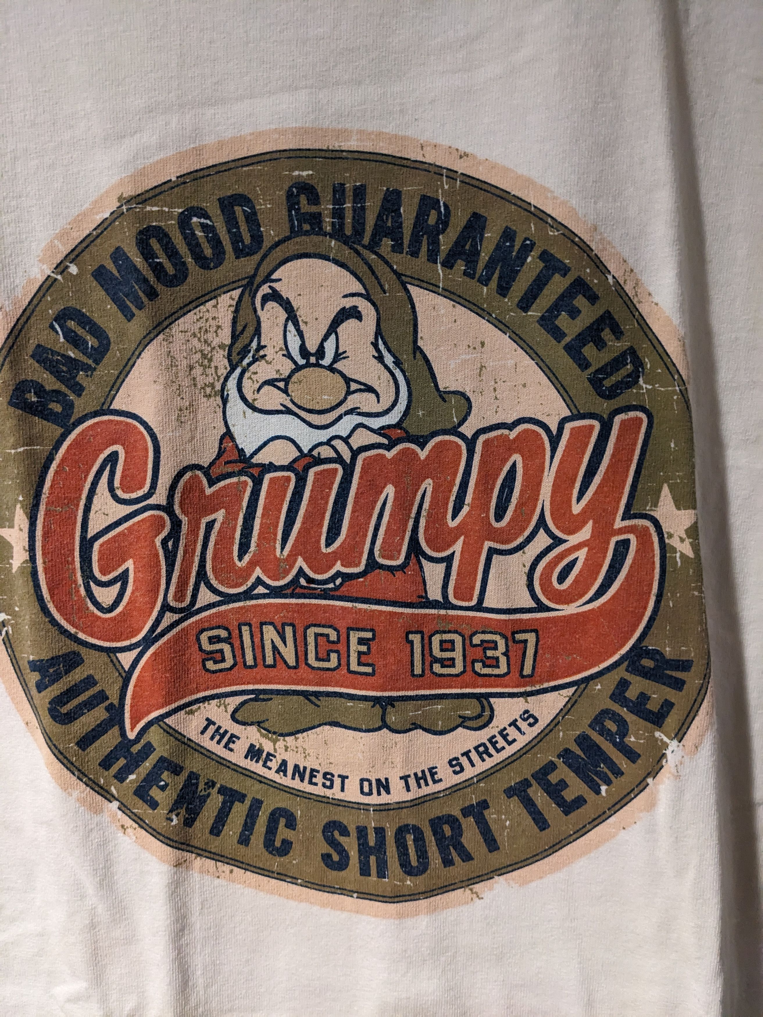 Disney × Vintage Vintage 90s Snow White and the Seven Dwarfs Grumpy T-Shirt Size US L / EU 52-54 / 3 - 2 Thumbnail