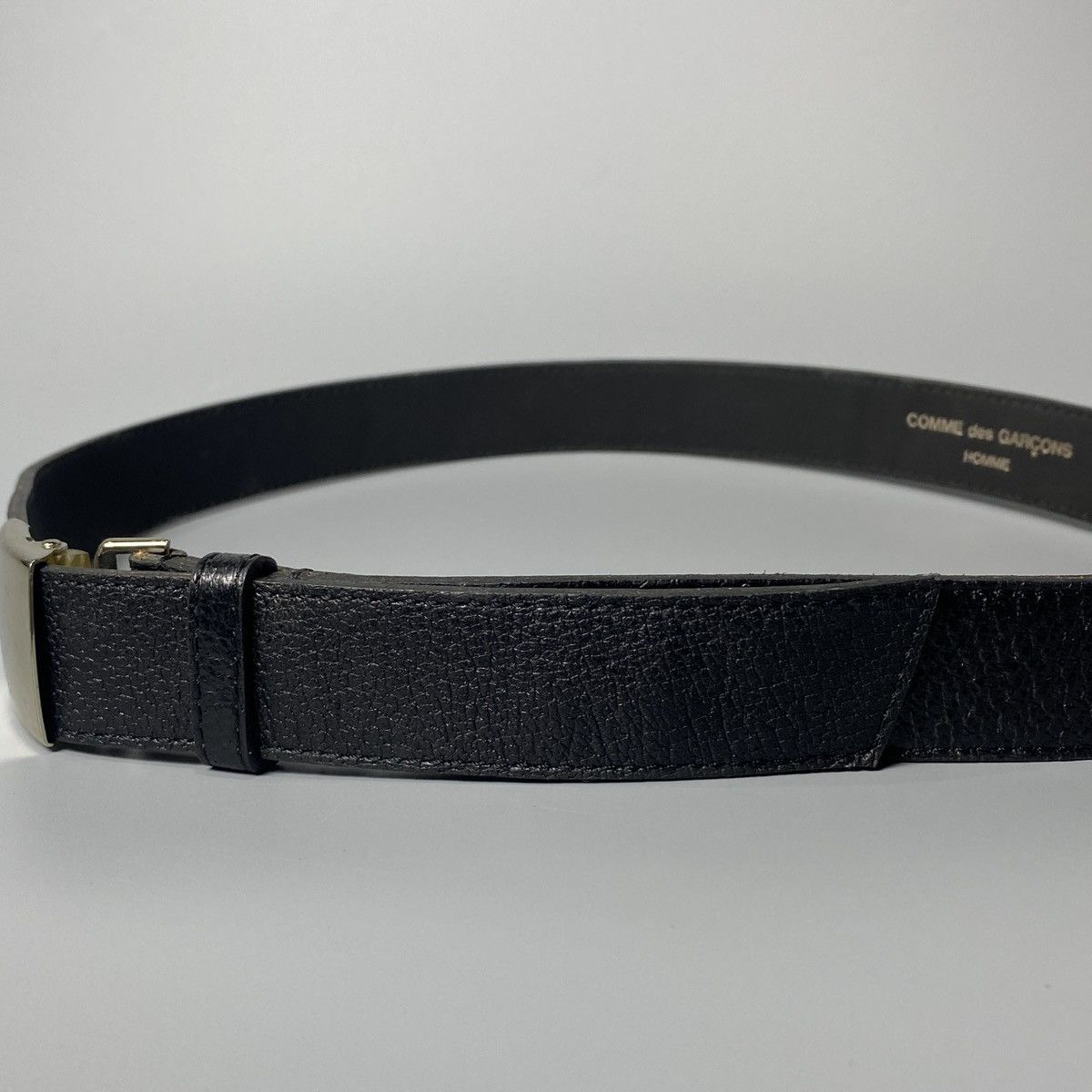 Comme des Garcons Homme Black Leather Buckle Belt Size ONE SIZE - 4 Thumbnail