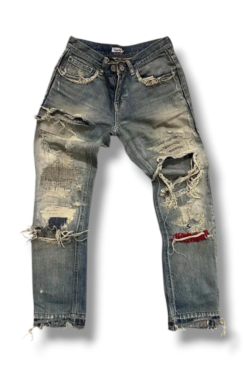 パンツ UNDERCOVER 68 Jun Takahashi × Undercover Undercover 68 Blue Yarn Denim Size 4