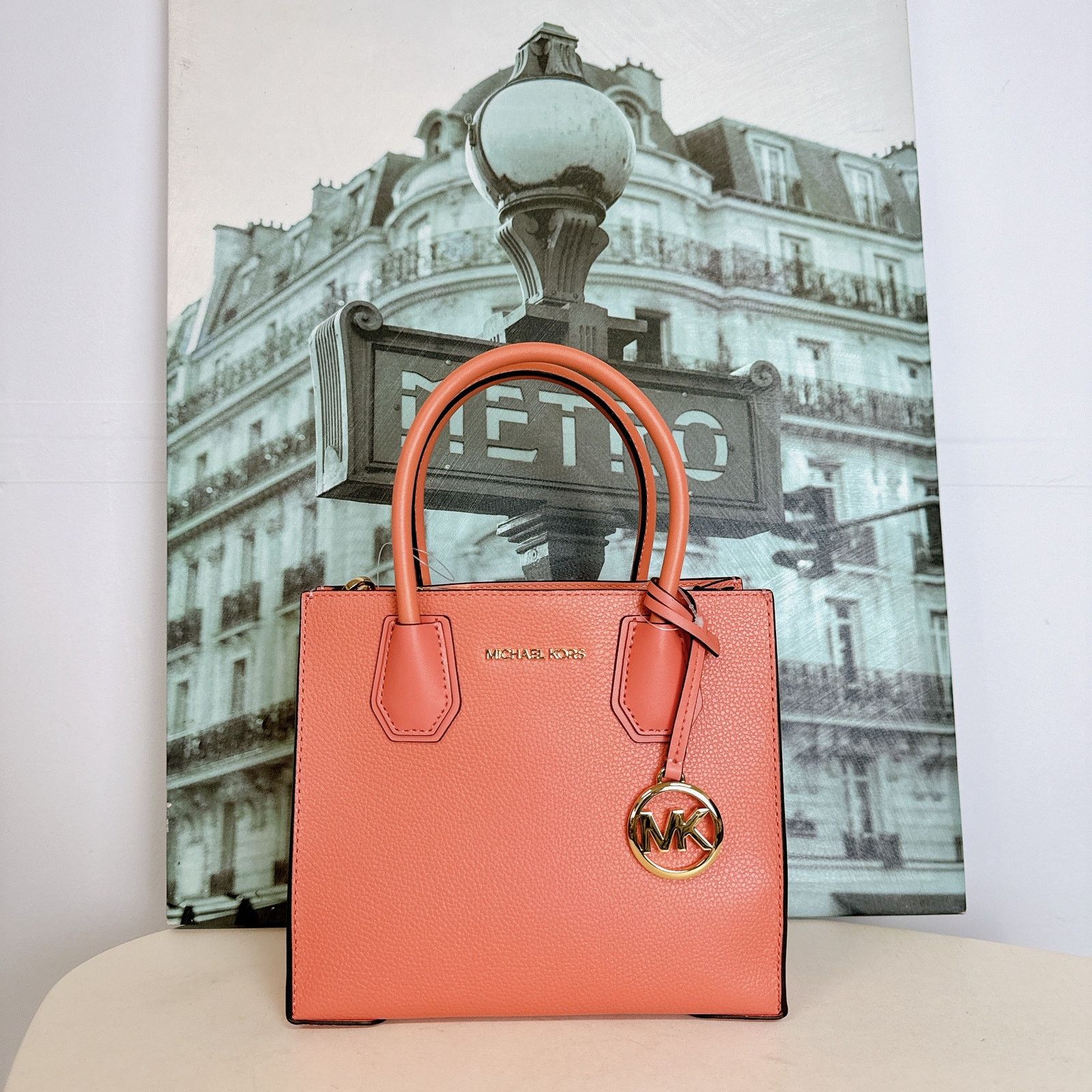 Michael Kors Michael Kors 35S1GM9M2L Mercer Medium Pebbled Leather Crossb Size ONE SIZE - 2 Thumbnail