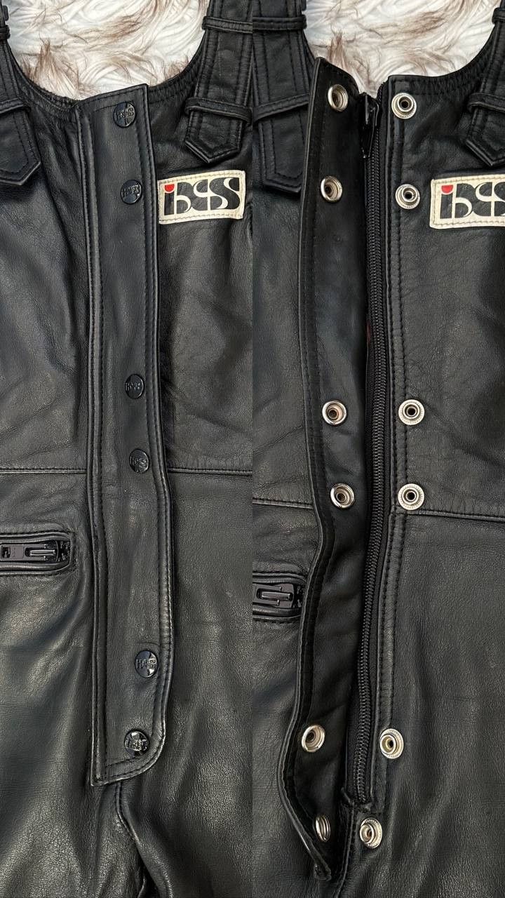 Vintage IDCS Vintage Echtes Leder Racing Jumpsuit Moto Biker Suit Size US 31 - 3 Thumbnail