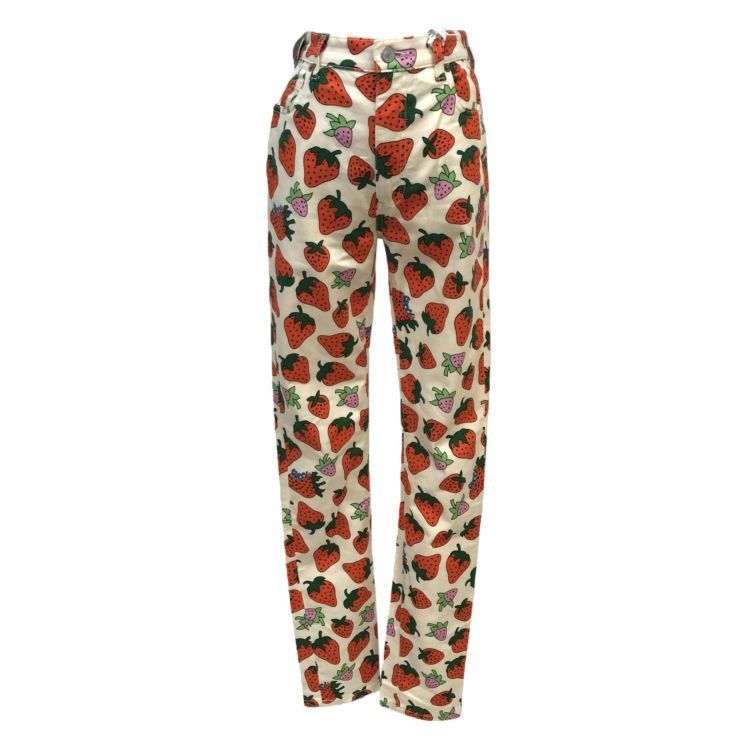 Gucci Gucci Strawberry Print Pants Size 24 Size 24" / US 00 / IT 34 - 1 Thumbnail