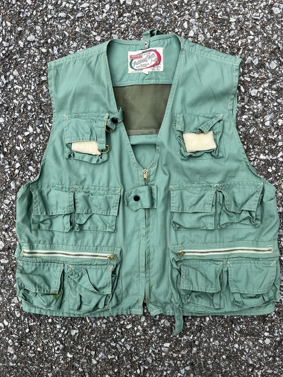 ウェア 90s LAND'S END fisherman vest お気に入り Vest Fisherman 90s End Land's L Multi-Color