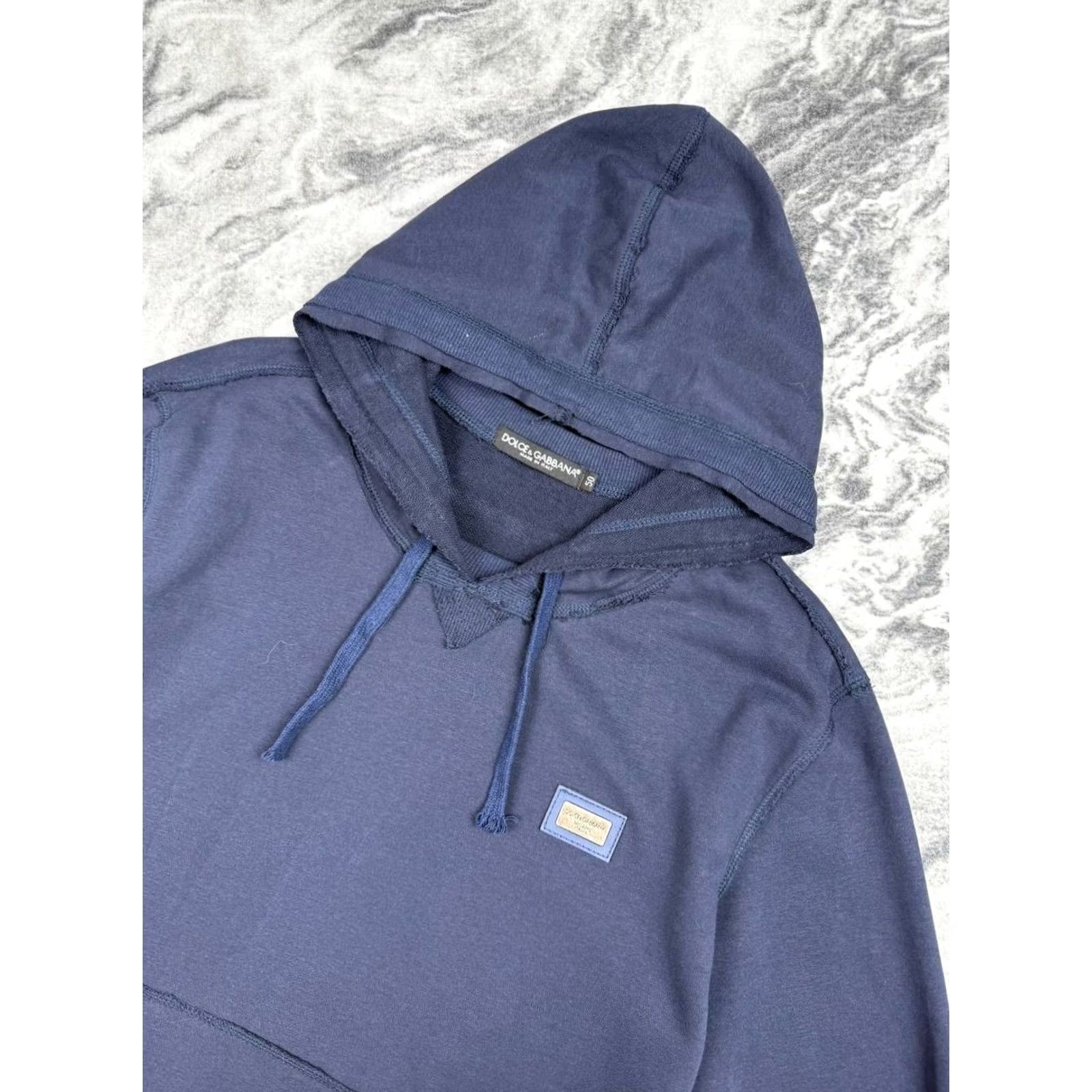 Dolce & Gabbana Dolce Gabbana Hoodie Men Blue Metal Logo Size 50 Size US M / EU 48-50 / 2 - 3 Thumbnail
