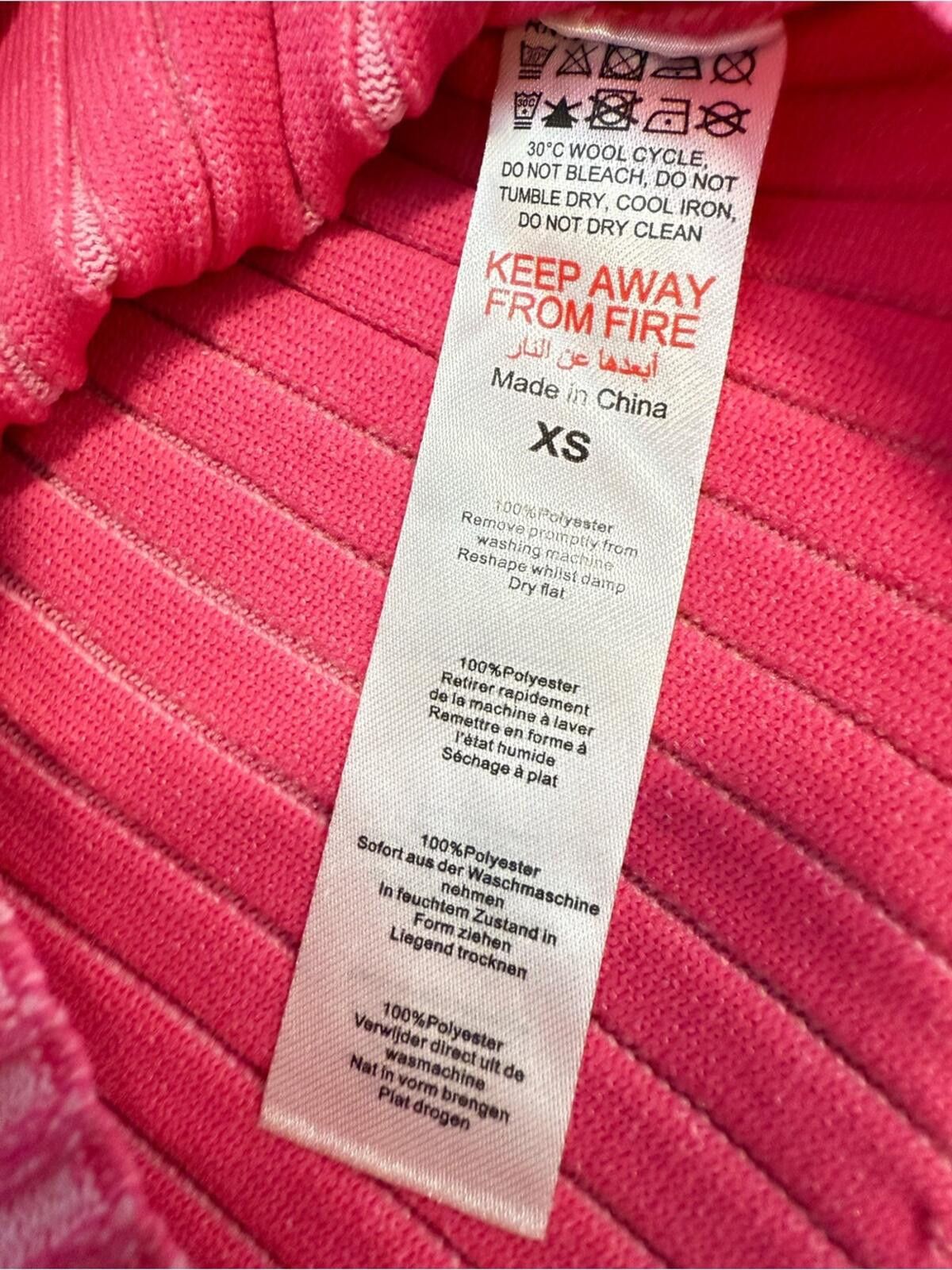 Other PrettyLittleThing crop pink stripe turtleneck with cutout XS Size XS / US 0-2 / IT 36-38 - 10 Thumbnail