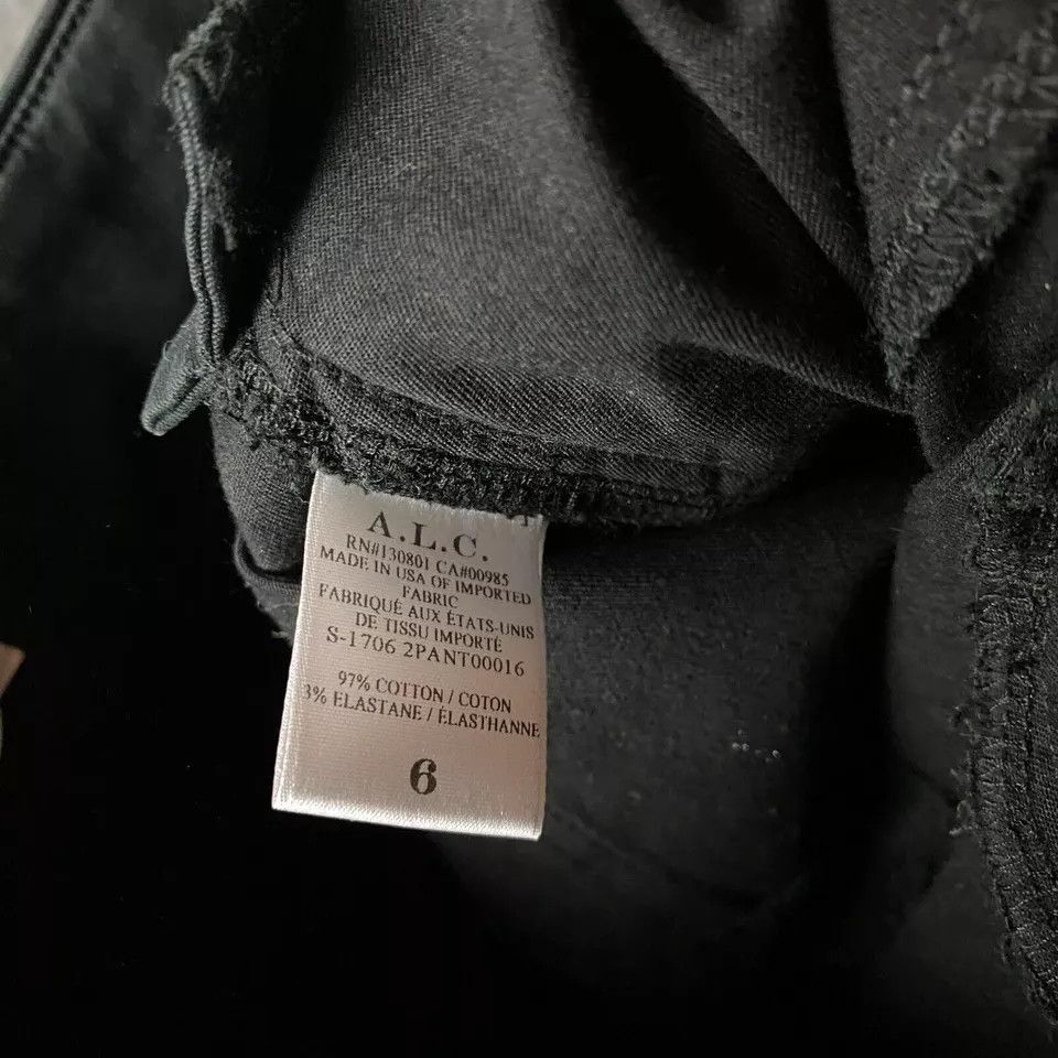 A.L.C. ALC Pants Women’s Size 6 Black Skinny Leg Lace Up Front Size 28" / US 6 / IT 42 - 9 Thumbnail