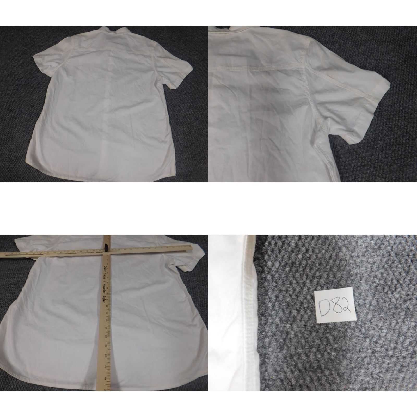 Vintage Jeremiah Shirt Button-Up White L Mens Collared Short Sleeve Casual Knit Cotton Slimming pockets Size US L / EU 52-54 / 3 - 9 Thumbnail