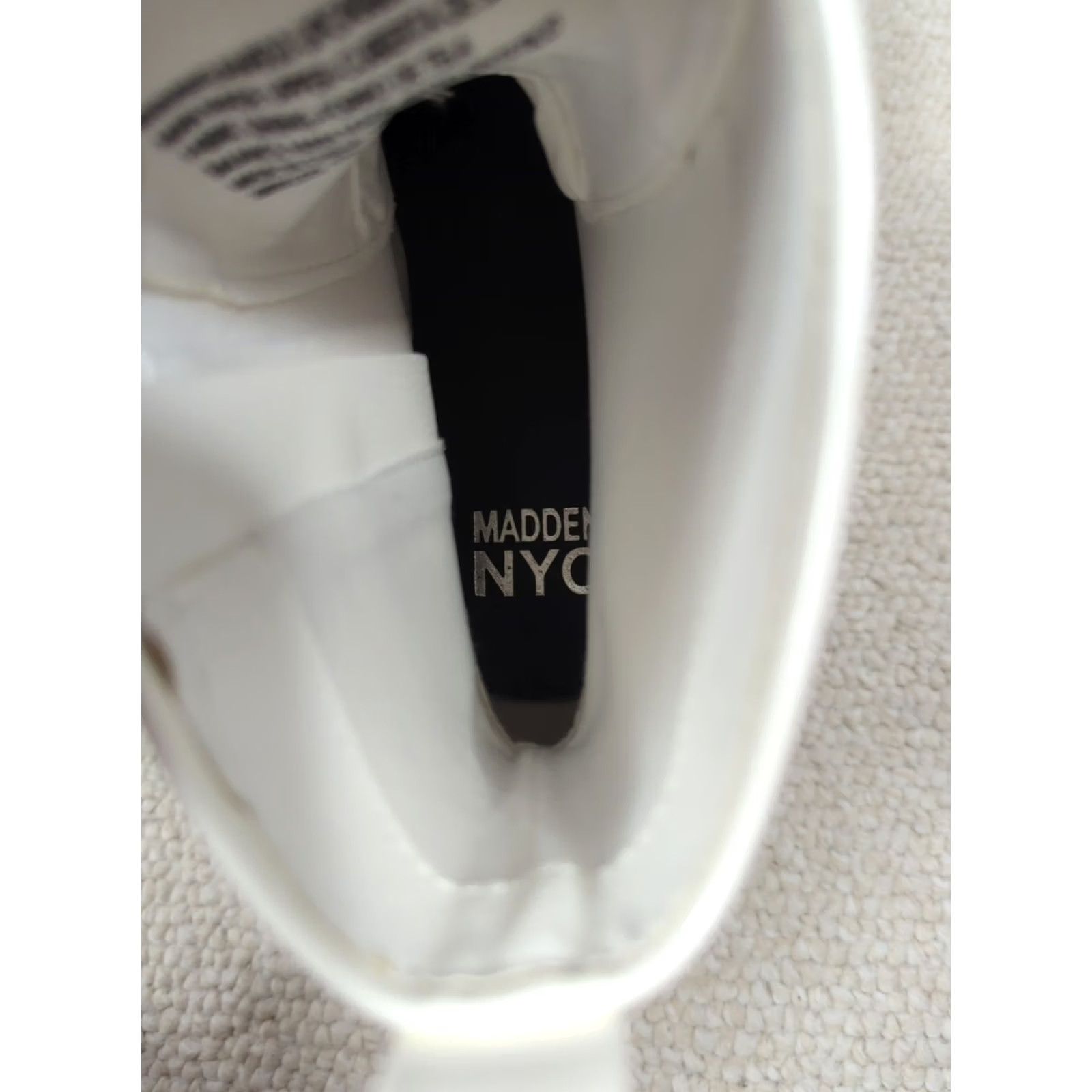 Steve Madden Steve Madden NYC Womens Combat Boots Lug 9 M White Black Ankle Chunky Lace Up Platform 1.25in Rubber Heel 2in Memory Foam Shoes Size US 9 / IT 39 - 7 Thumbnail