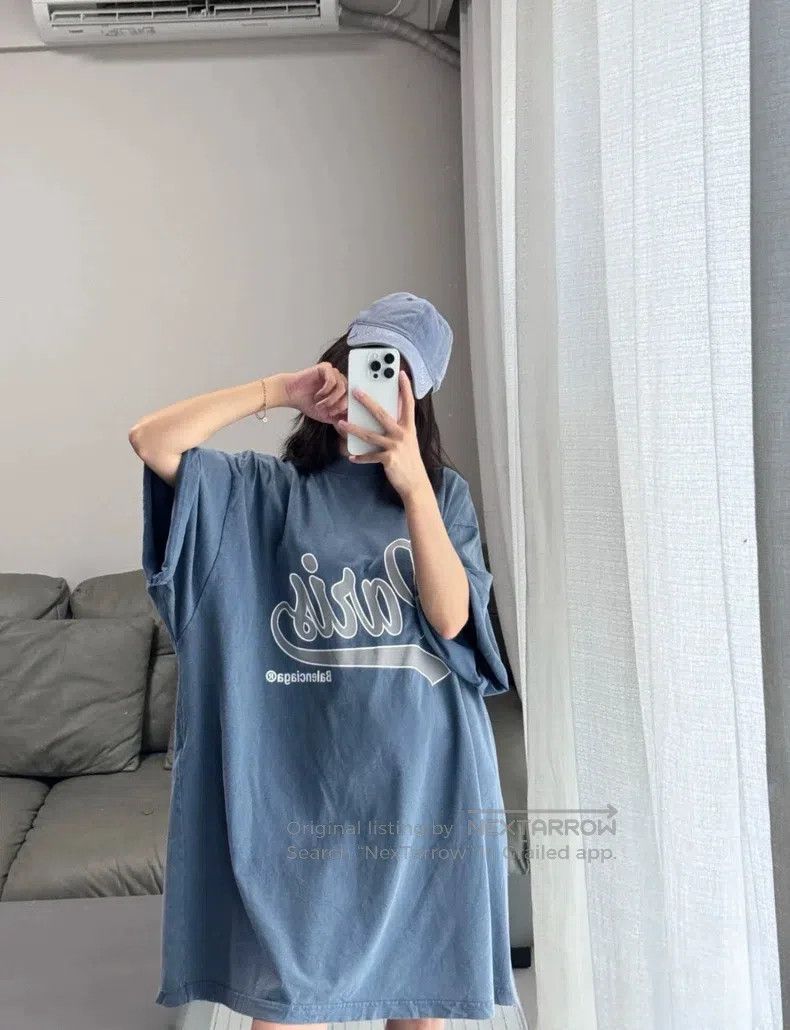 Balenciaga Alphabet print logo loose fit round neck hooded
