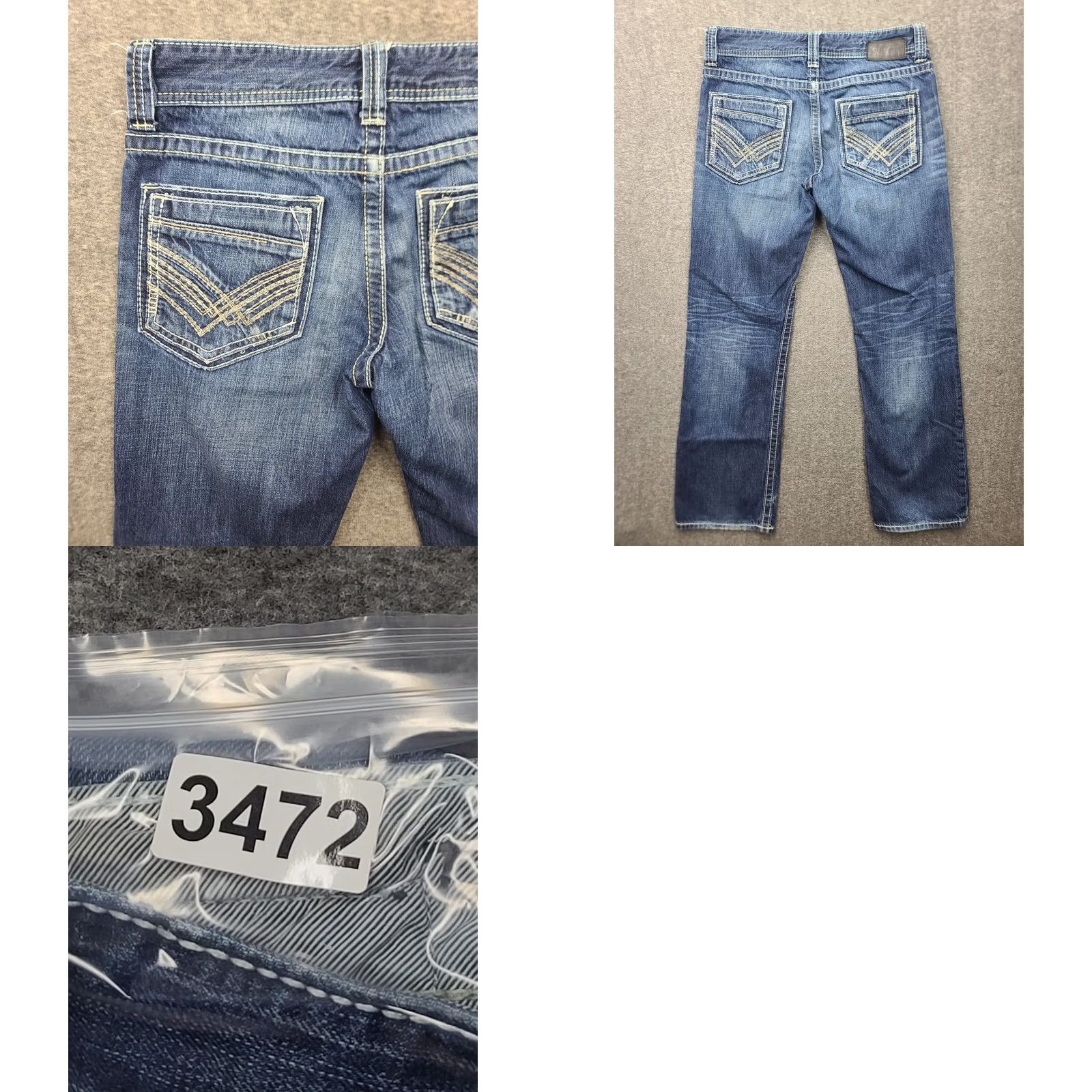Buckle Black Buckle Black 7 Fit Mens Jeans 32x32 Medium Wash Straight Leg Heavy Thick Stitch Size US 32 / EU 48 - 10 Thumbnail