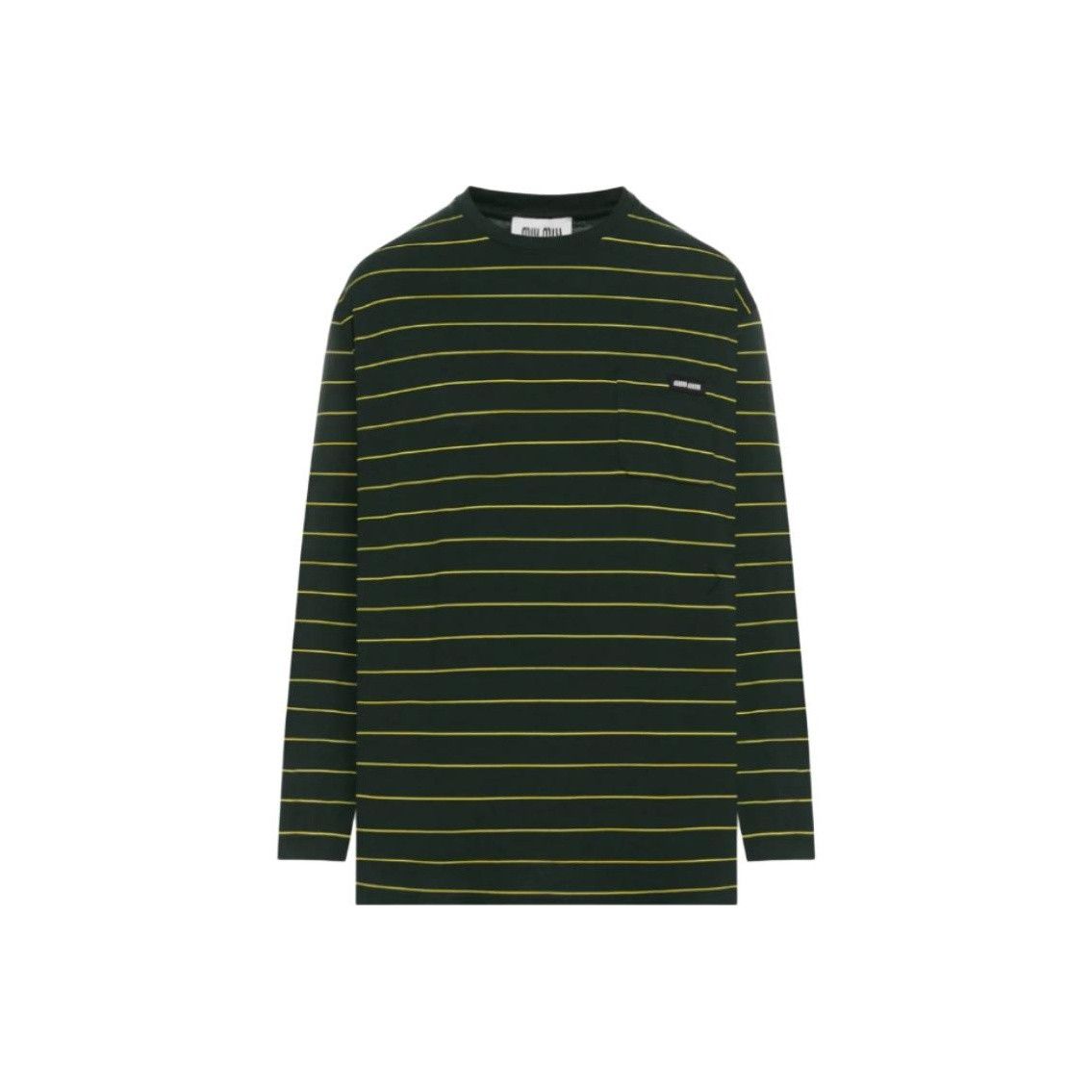Miu Miu Miu Miu Striped Logo Long Sleeve T-Shirt Size S Size S / US 4 / IT 40 - 1 Thumbnail