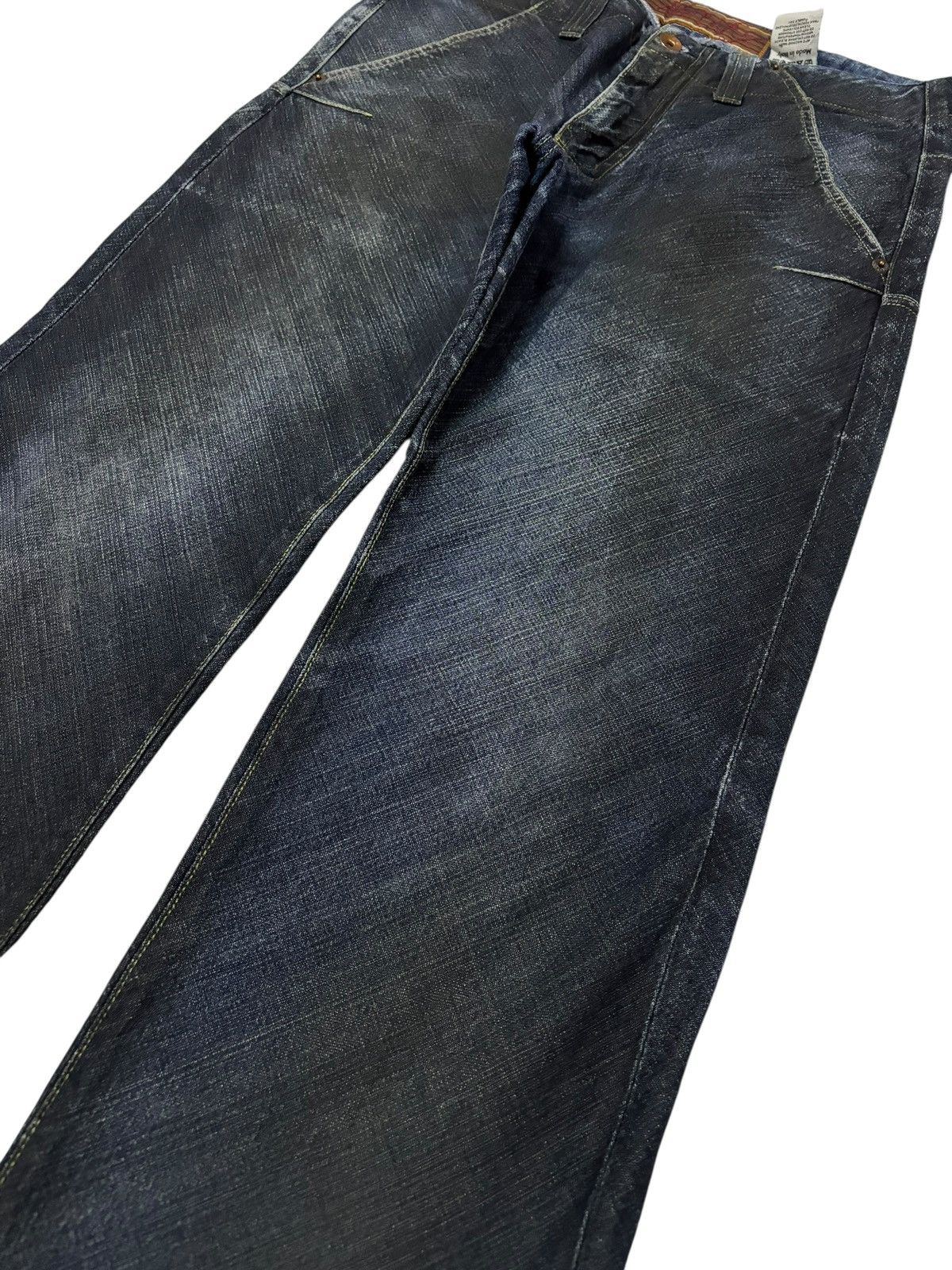 Japanese Brand Vtg NFY Notify Oil Washed Jeans Size 30" / US 8 / IT 44 - 3 Thumbnail