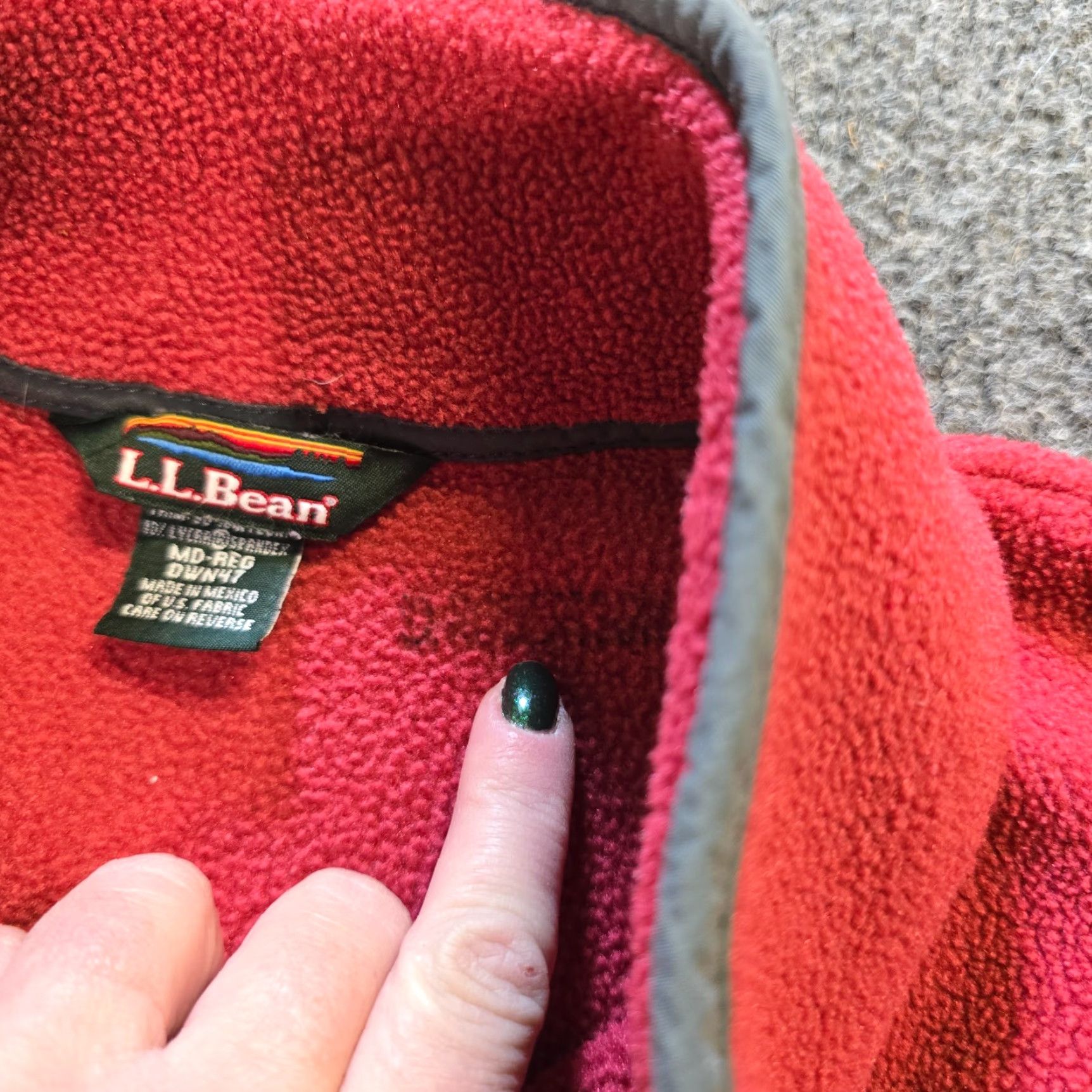 Vintage VINTAGE L.L. Bean Sweater Women Size M Red Fleece 1/4 Button Casual Pullover Mock Neck Winter Fall Spring Women Size M / US 6-8 / IT 42-44 - 5 Thumbnail
