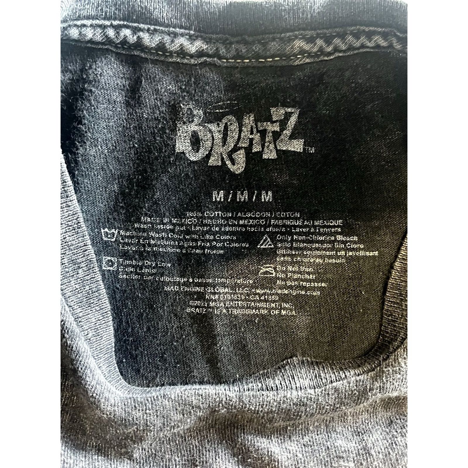 Vintage Bratz Graphic T-Shirt Charcoal Gray Women Medium Cotton Tee Short Sleeve Crew Neck Retro Vintage? Size M / US 6-8 / IT 42-44 - 5 Thumbnail