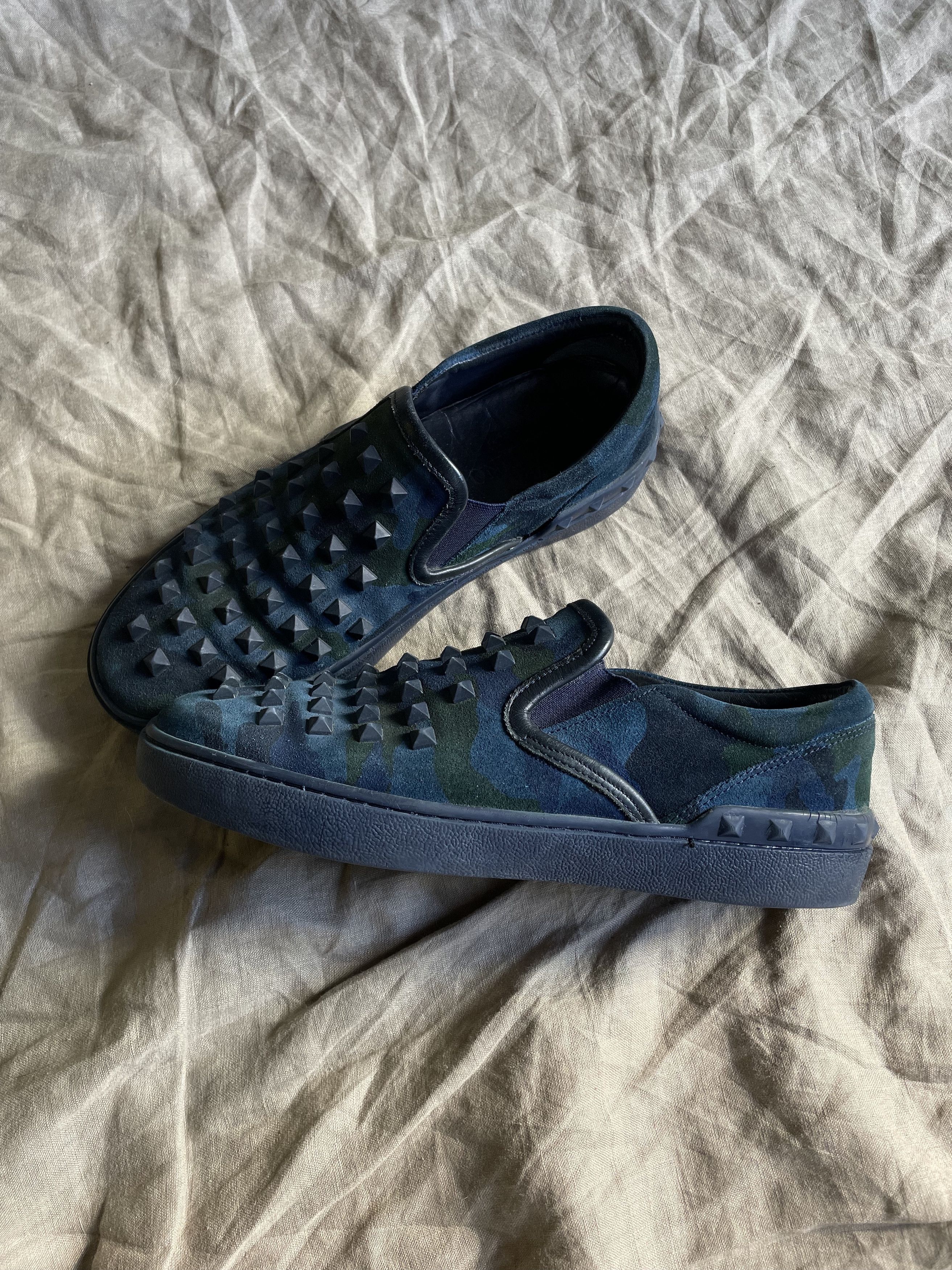 Valentino Valentino Rockstud Camo Slip On Sneakers 7828AC Size US 7 / EU 40 - 2 Thumbnail