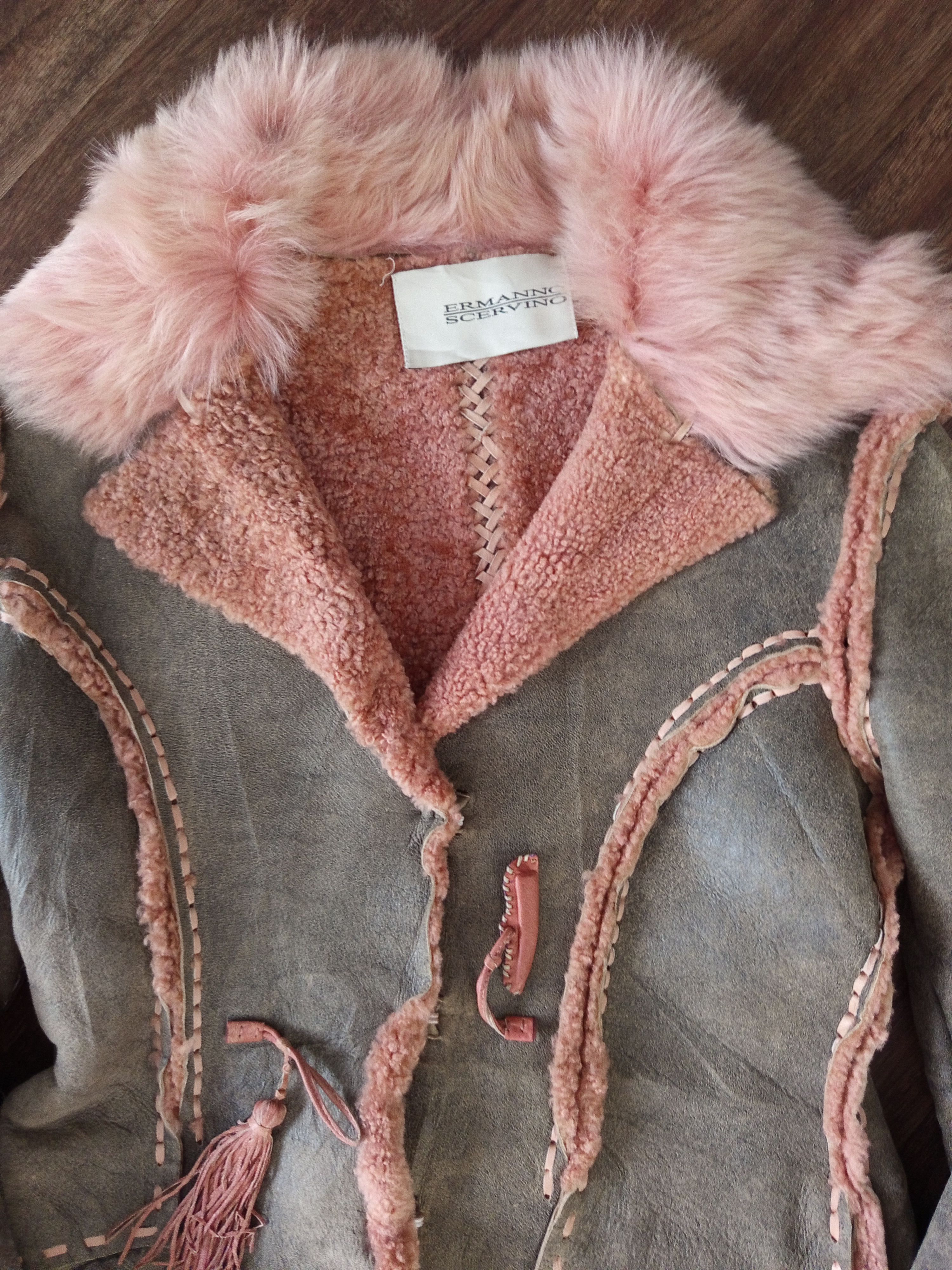 Ermanno Scervino Y2K Ermanno Scervino Shearling Fur Collar Leather Jacket Size M / US 6-8 / IT 42-44 - 12 Thumbnail