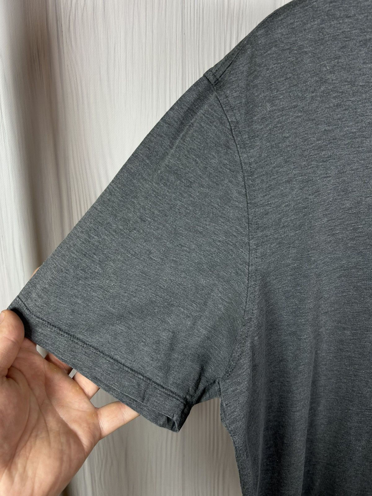 Ermenegildo Zegna Ermenegildo Zegna Logo Lettering Grey Cotton T-shirt Size L Size US L / EU 52-54 / 3 - 5 Thumbnail