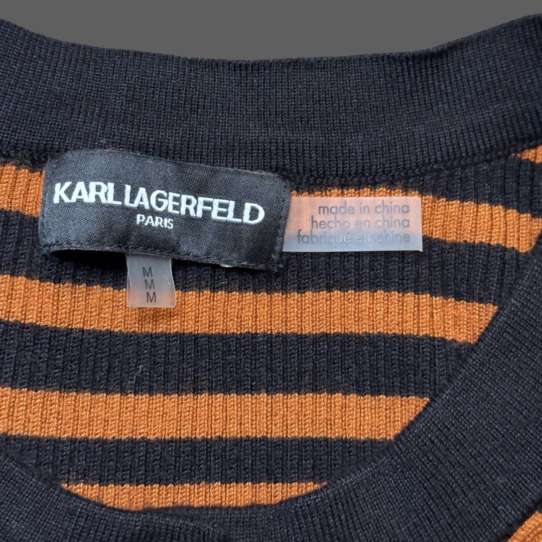 Karl Lagerfeld Karl Lagerfeld Paris Striped Henley Sweater Womens Size M Size M / US 6-8 / IT 42-44 - 5 Thumbnail