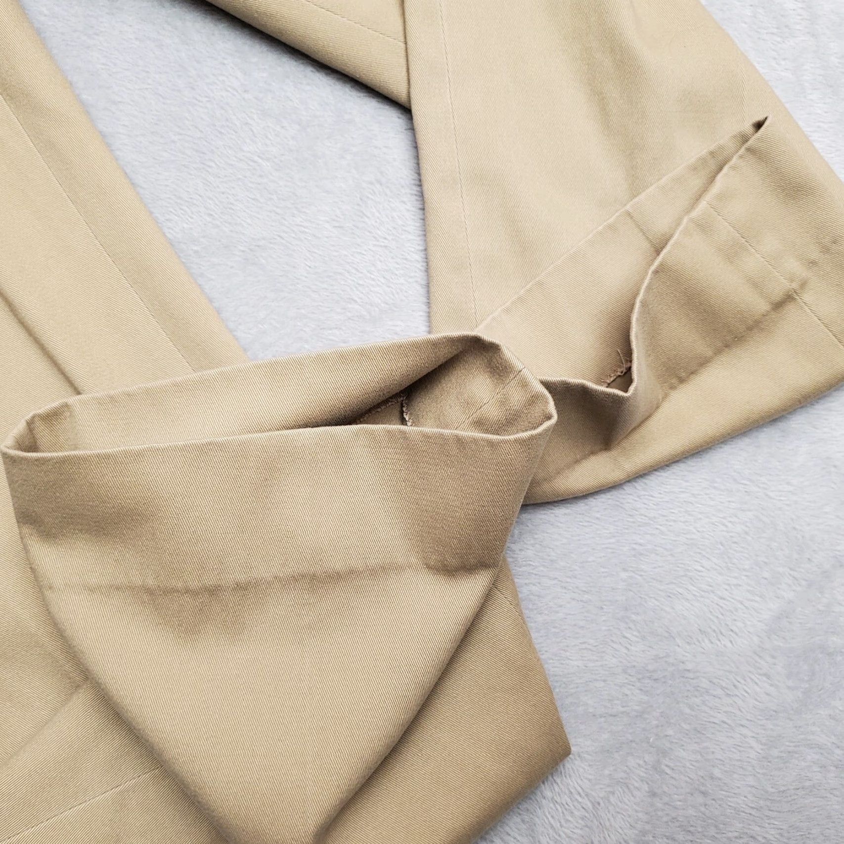 Vintage VINTAGE Travel Smith Pants Mens 36X29 Khaki Pleated Cotton Blend Outdoor Travel Golf Beige 90s Mens Size US 36 / EU 52 - 3 Thumbnail