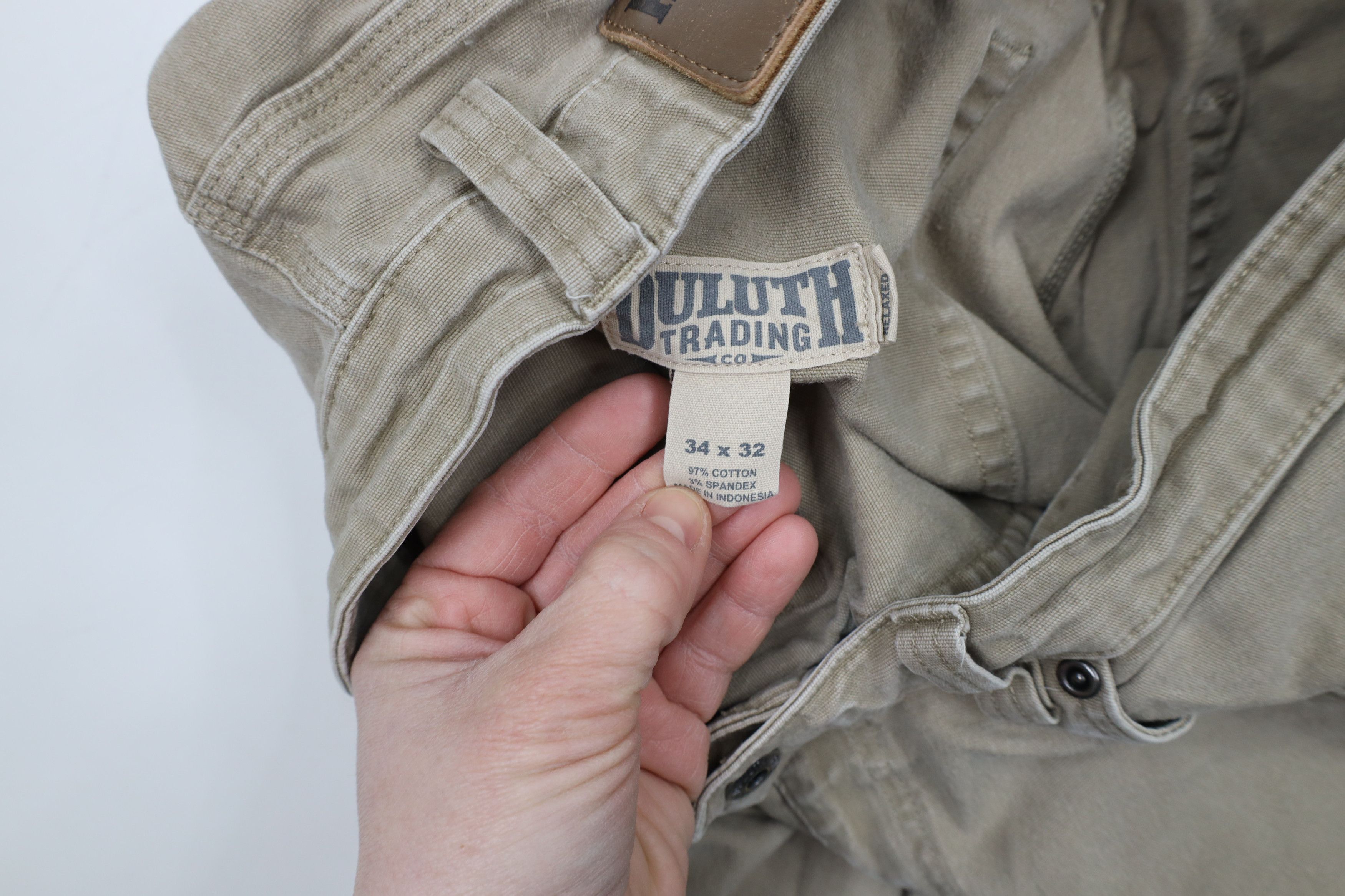 Duluth Trading Company × Vintage Duluth Trading Co Flex Fire Hose Dungaree Pants Beige Size US 34 / EU 50 - 9 Thumbnail