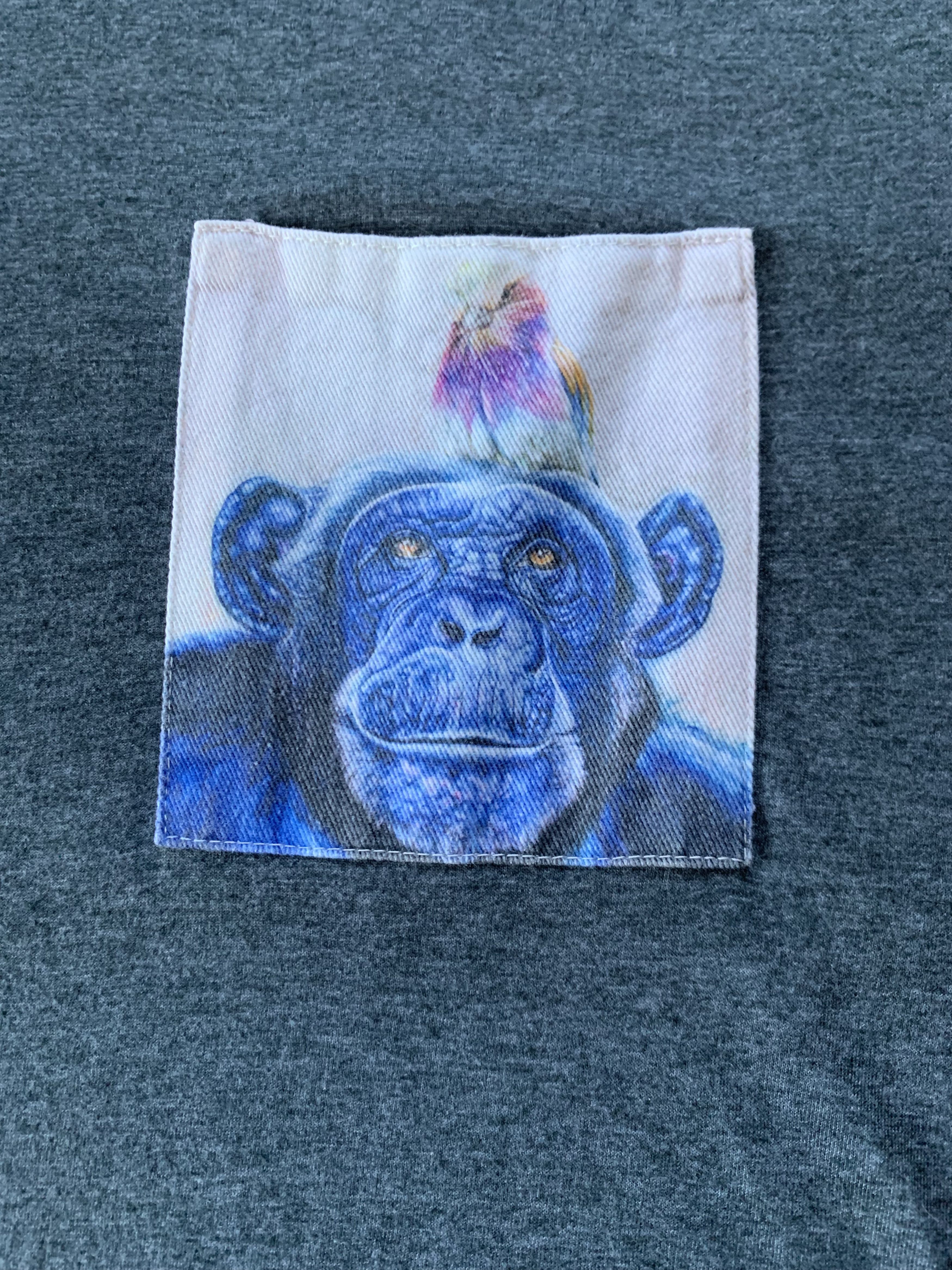 Gildan Gildan Pocket Printed Monkey T Shirt Size US M / EU 48-50 / 2 - 5 Thumbnail