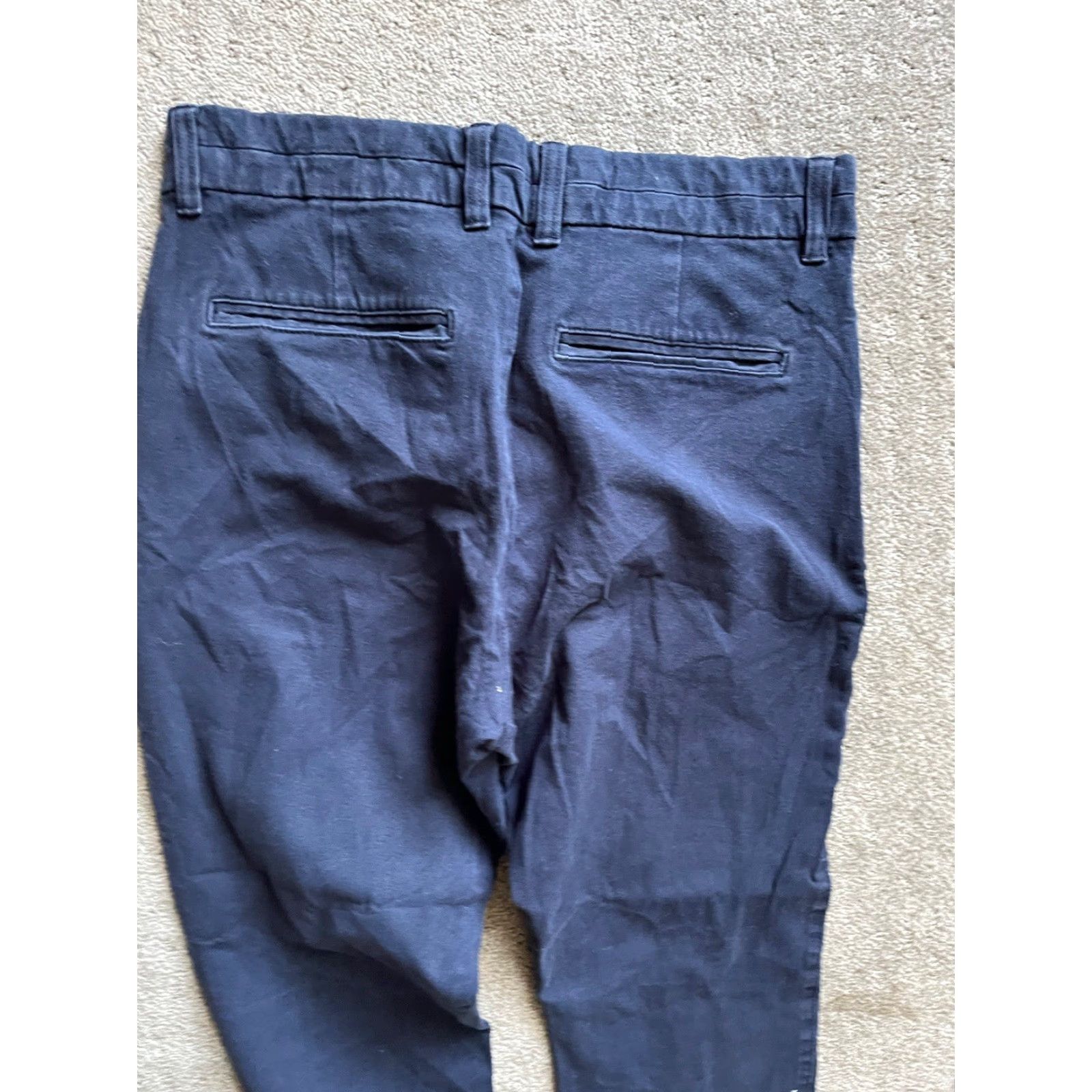 Gap VINTAGE GAP Women's Cropped Pants Size 12 Navy Blue City Style Casual Straight Leg Size 34" / US 12 / IT 48 - 4 Thumbnail