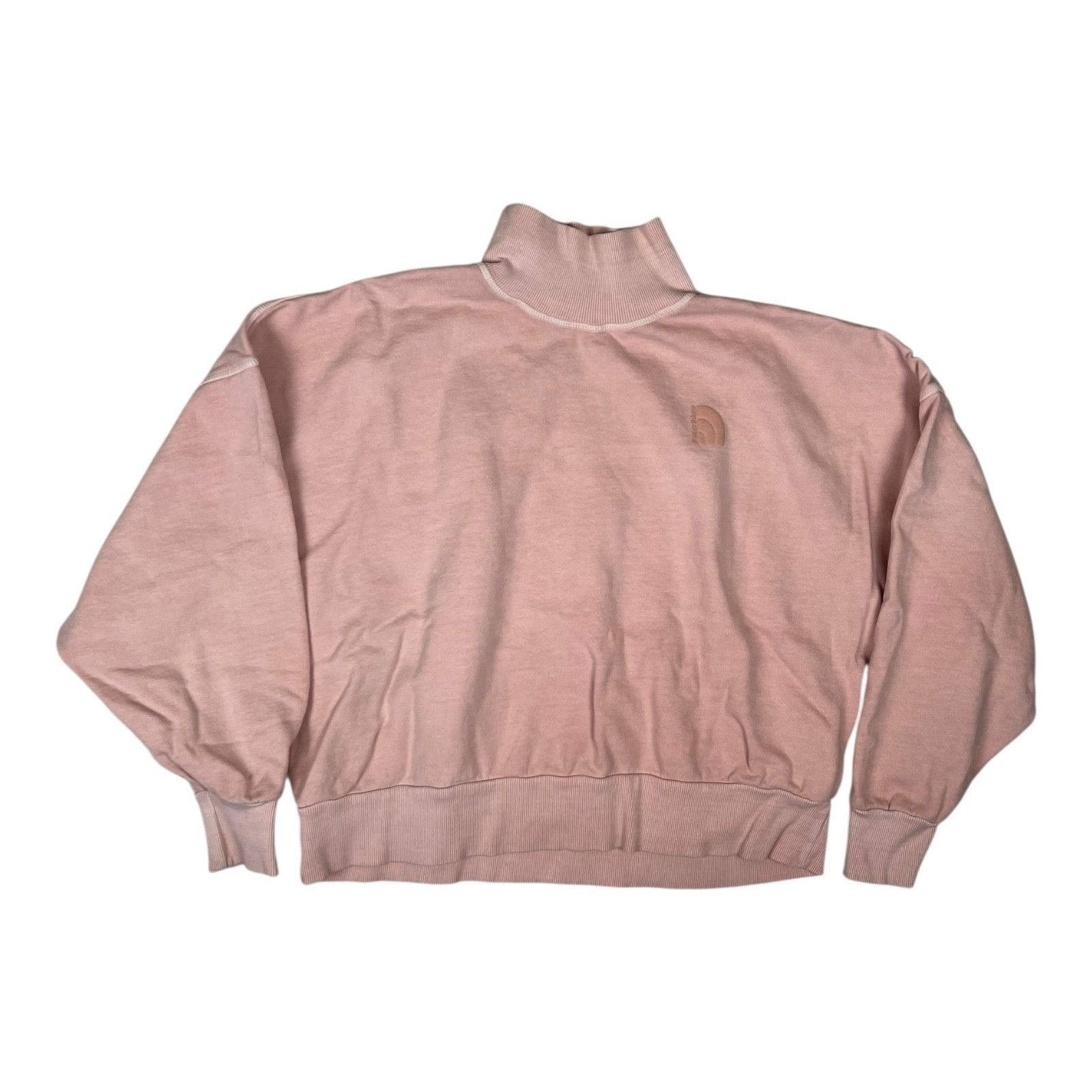 The North Face The North Face Garment Dye Pink Mock Neck Boxy Women's Sweat Size L / US 10 / IT 46 - 1 Thumbnail