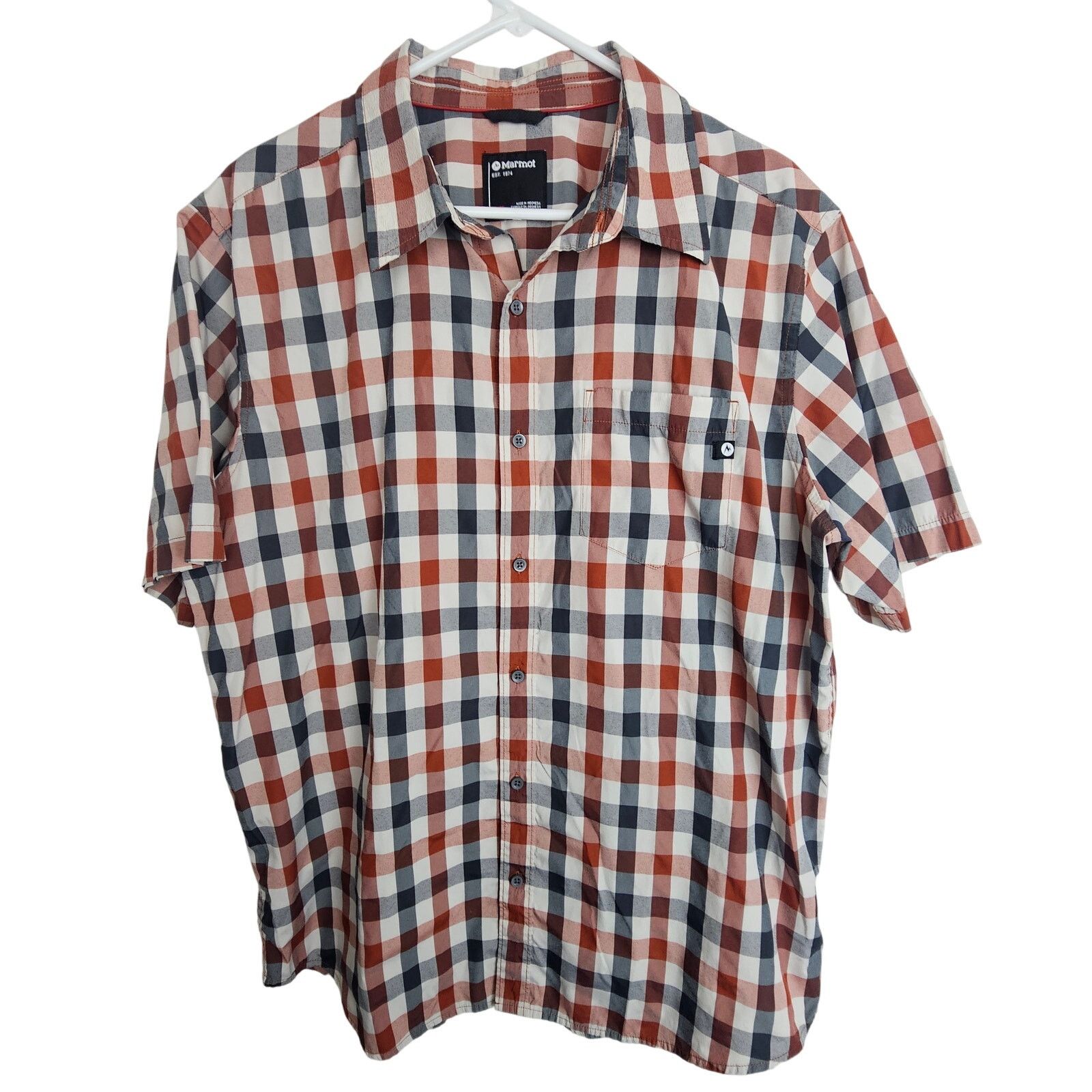 Marmot Marmot Mens Checker Button Shirt XL Gorpcore Outdoor Trail Size US XL / EU 56 / 4 - 1 Thumbnail