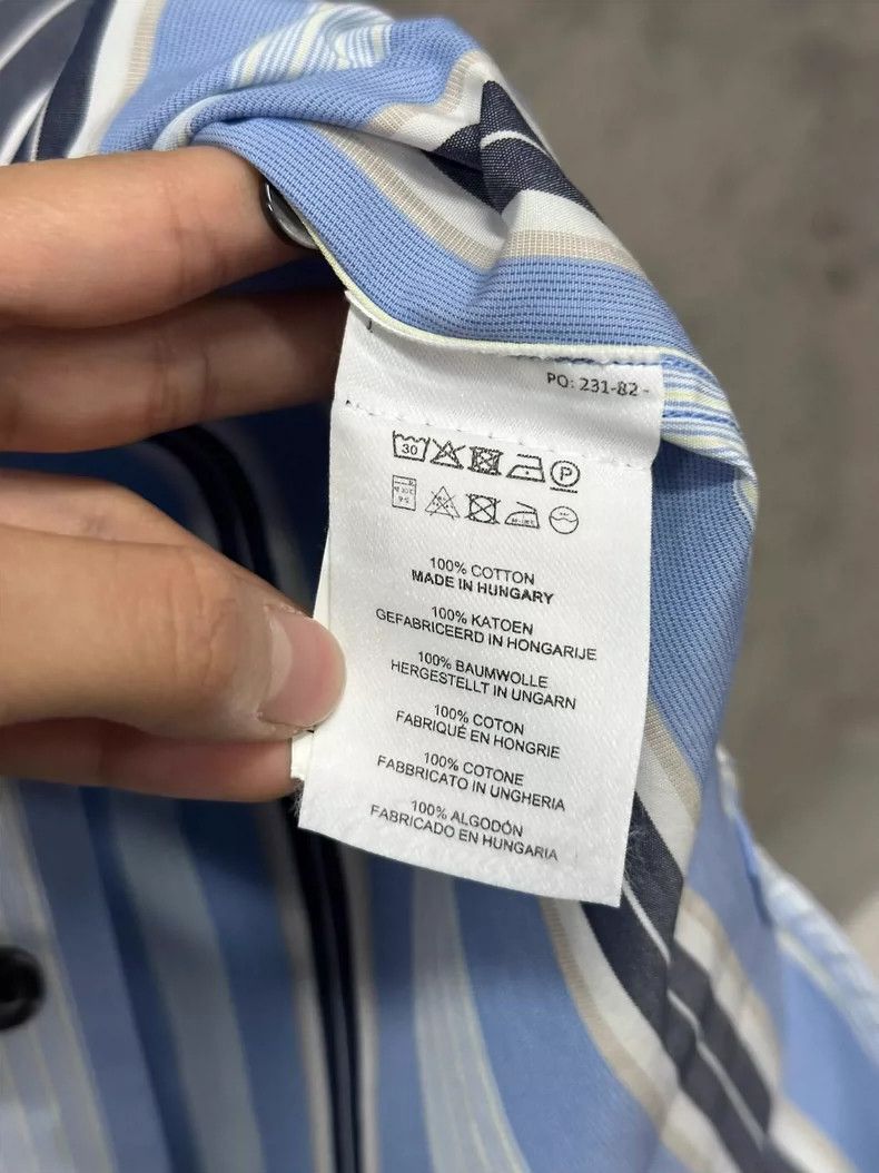 Dries Van Noten DRIES VAN NOTEN Blue and white striped shirt coat Size US S / EU 44-46 / 1 - 6 Thumbnail