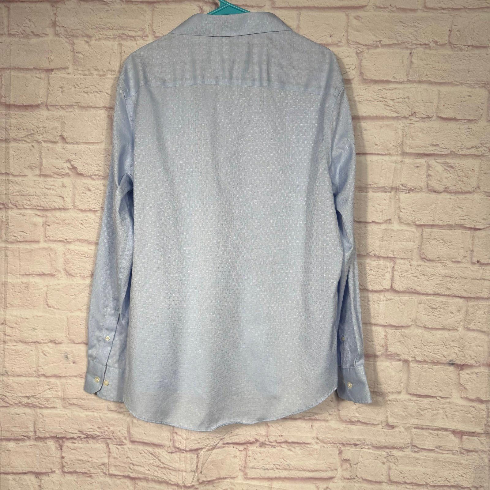 Other Egara Men's Non-Iron Light Blue Dress Shirt Large Size 42R - 6 Thumbnail