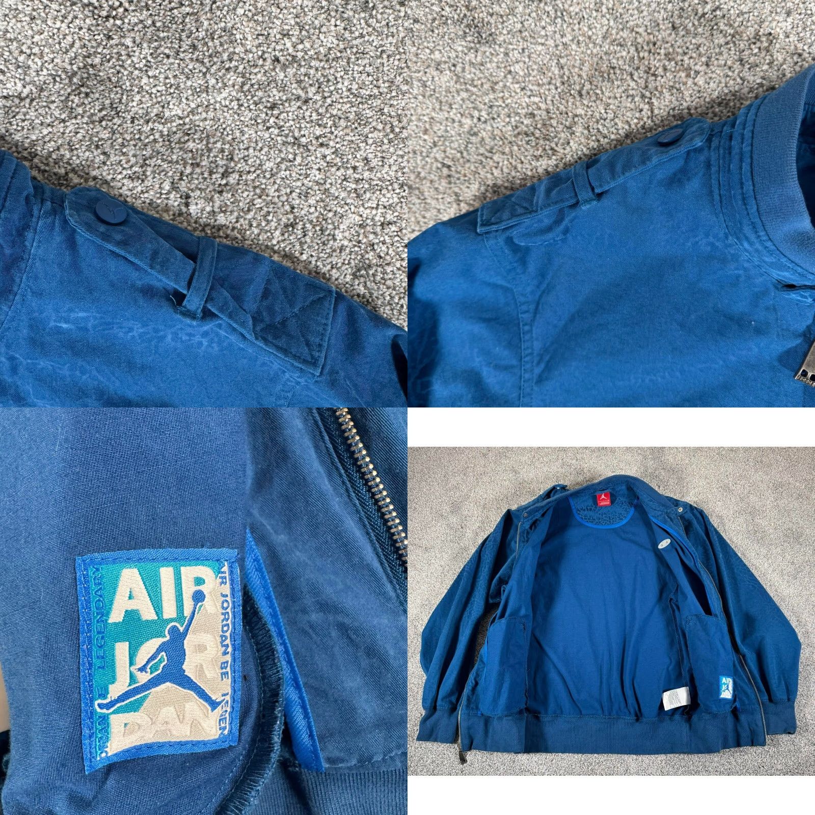 VINTAGE Nike Air Jordan Bomber Jacket Mens S Wings Streetwear Athletic Gorpcore Retro