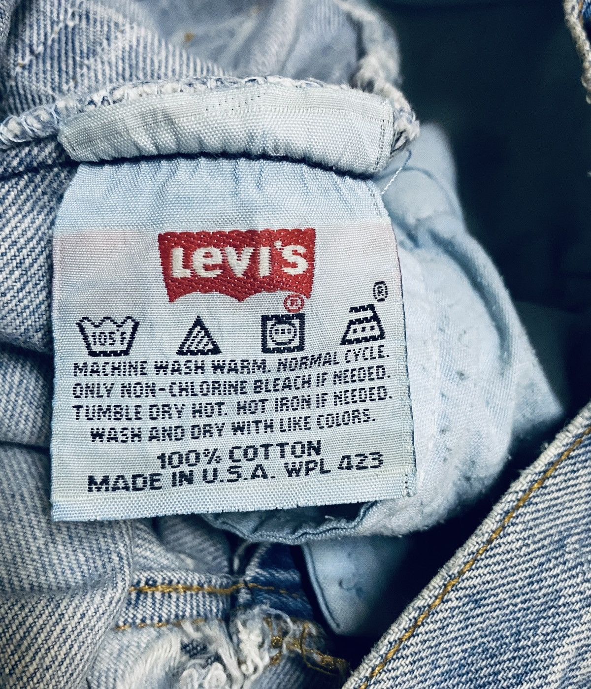 Levi's × Vintage Rare Design Vintage Brand Levis 501 Patchwork Jeans 1990s Size US 36 / EU 52 - 7 Thumbnail