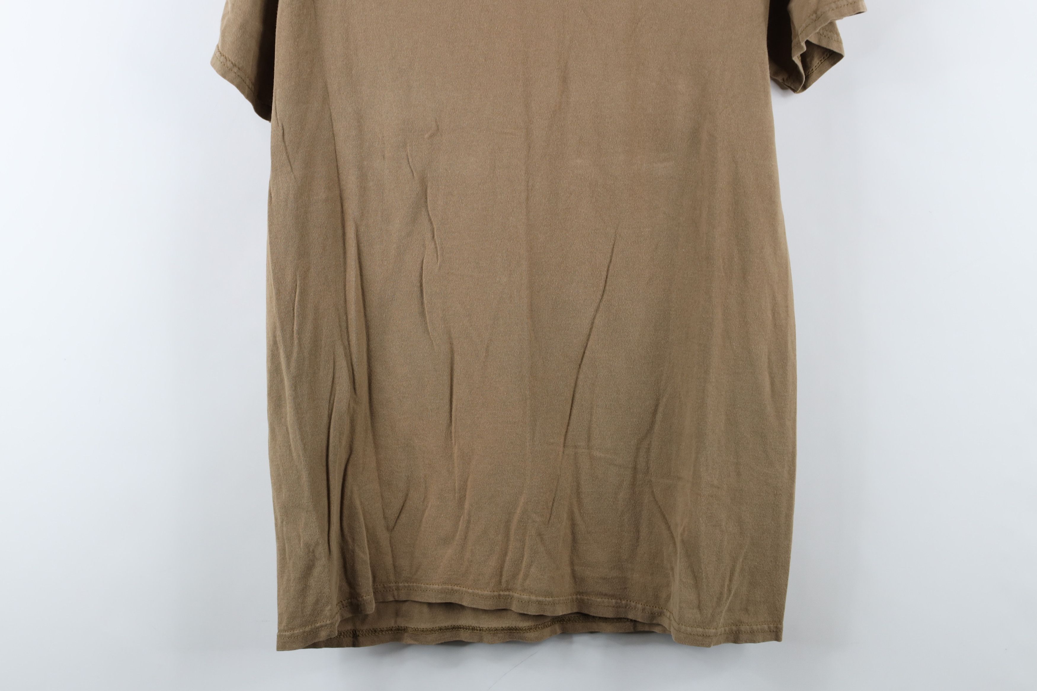 Vintage Vintage Y2K Streetwear Blank Pocket T-Shirt Brown Cotton Size US M / EU 48-50 / 2 - 11 Thumbnail