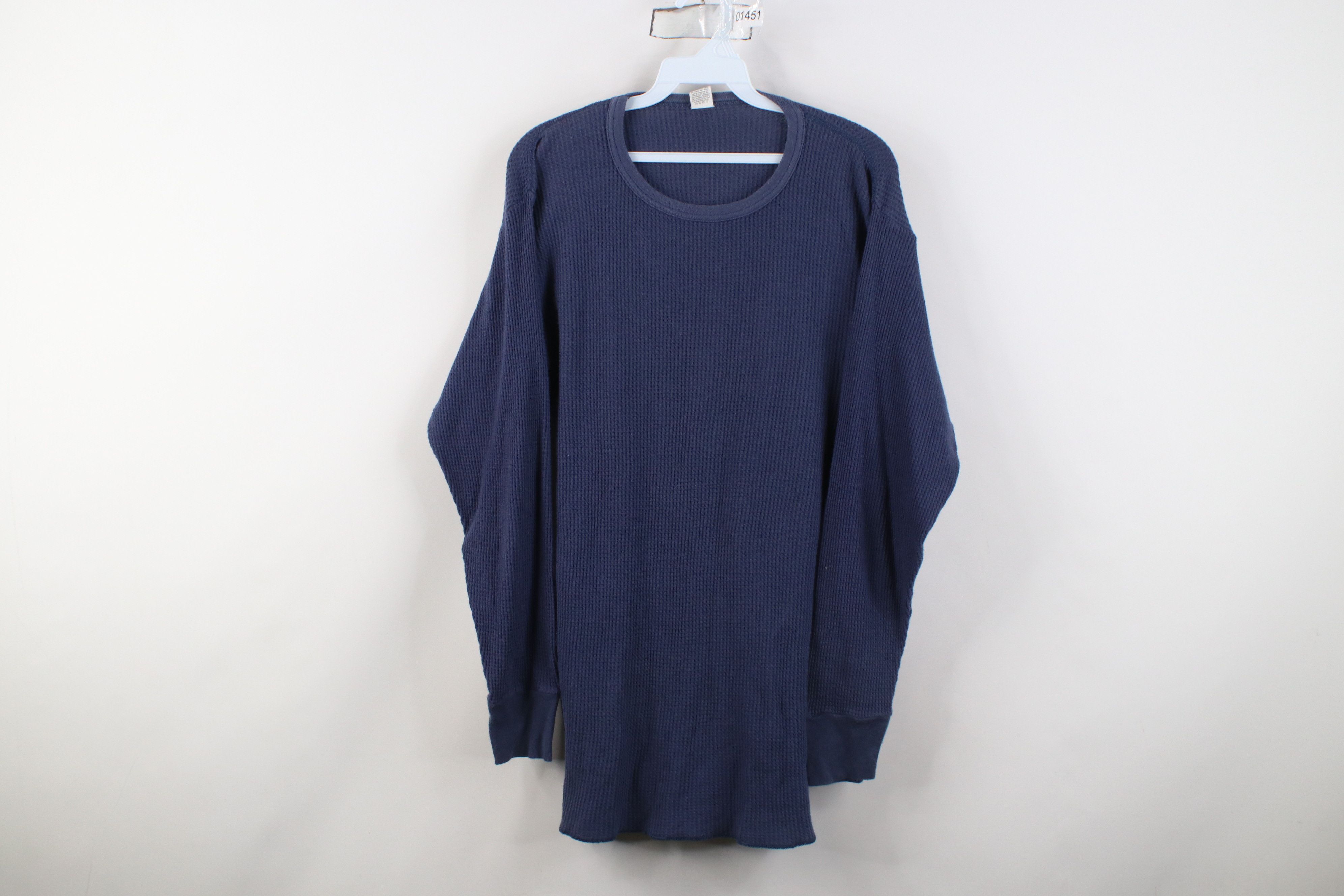 Vintage Vintage 90s Streetwear Waffle Knit Long Sleeve T-Shirt Size US XXL / EU 58 / 5 - 1 Thumbnail