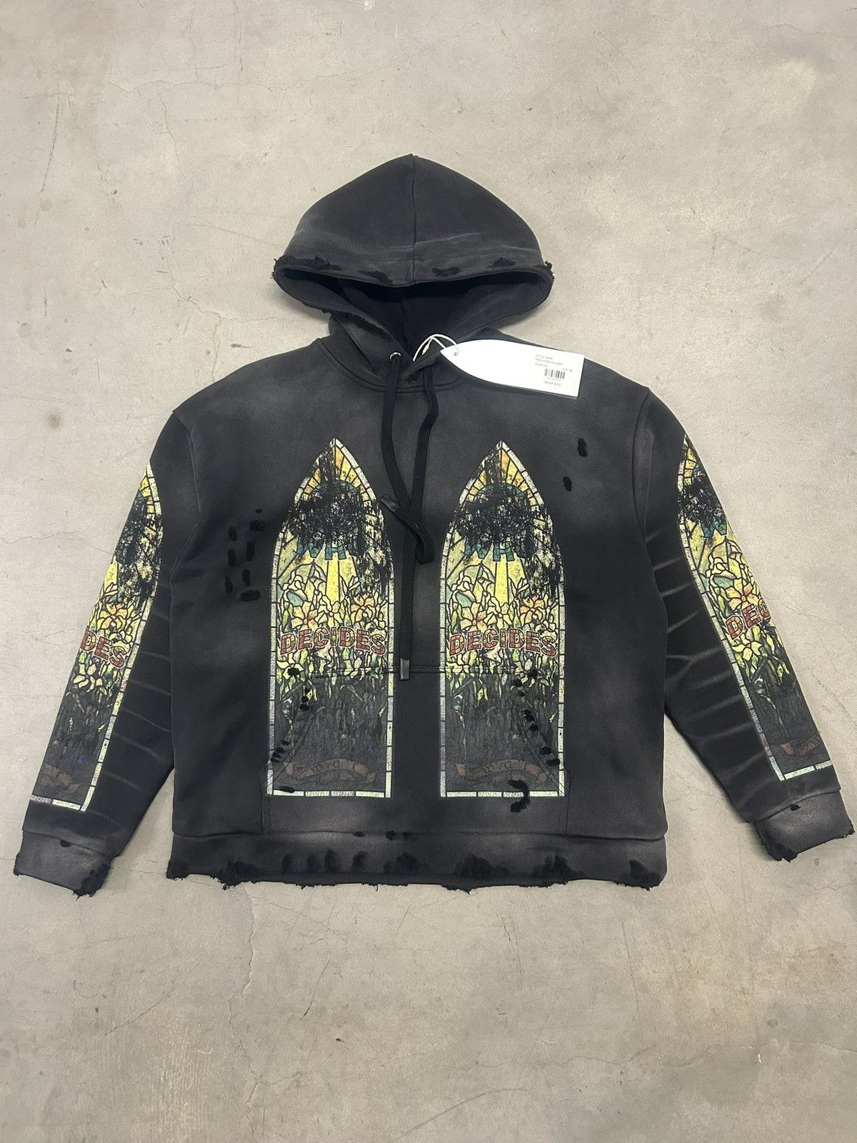 Who Decides War Who Decides War Black Faded Pullover Hoodie X-Small New Size US XS / EU 42 / 0 - 1 Thumbnail