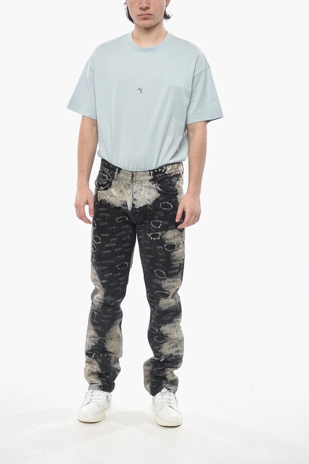 Givenchy og1mm0326 Distressed Jeans in Grey Size US 32 / EU 48 - 4 Thumbnail