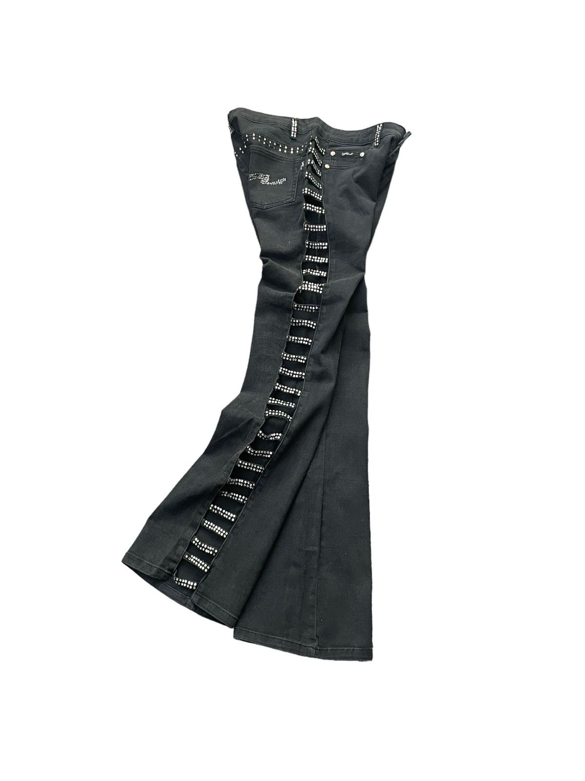 Designer Platinum Plush Flare Custom Denim Size 31" - 5 Thumbnail