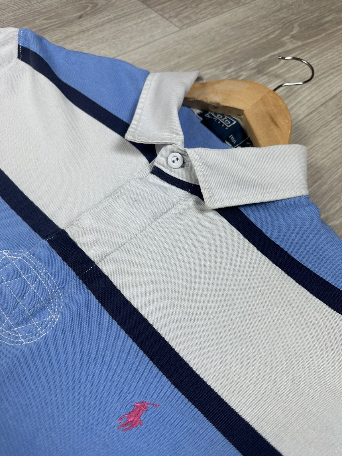 Polo Ralph Lauren Vintage Polo Ralph Lauren Rugby Striped Polos Shirt Size L Size US L / EU 52-54 / 3 - 5 Thumbnail