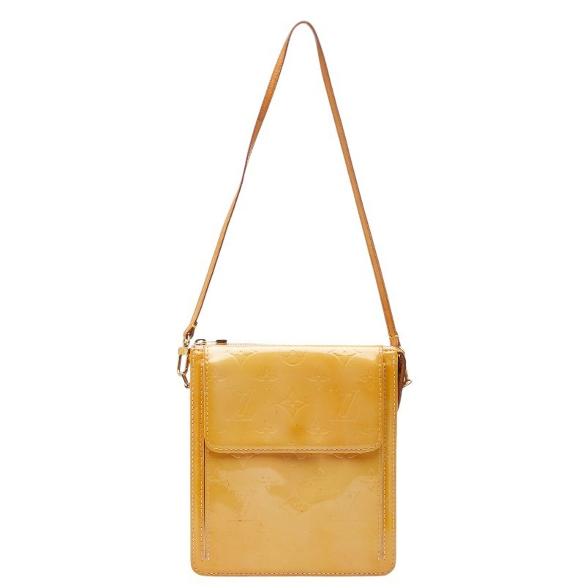 Louis Vuitton Louis Vuitton Vernis Mott Shoulder Bag Handbag M91157 Yellow Enamel Women's LOUIS VUITTON Size ONE SIZE - 1 Thumbnail