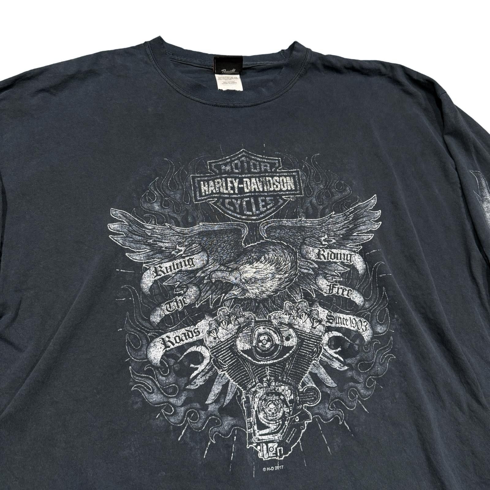 Harley Davidson Harley-Davidson Motorcycles Grunge Long Sleeve Graphic Tee Size US XXL / EU 58 / 5 - 3 Thumbnail