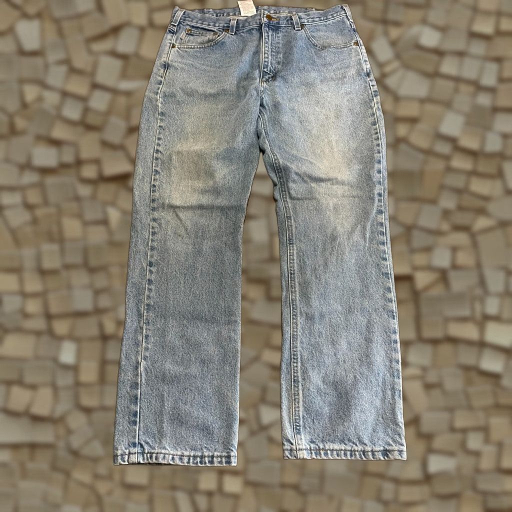 Carhartt Carhartt Jeans Men's 36x30 Blue Denim Traditional Fit Straight Leg Regular All Seasons Size US 36 / EU 52 - 1 Thumbnail