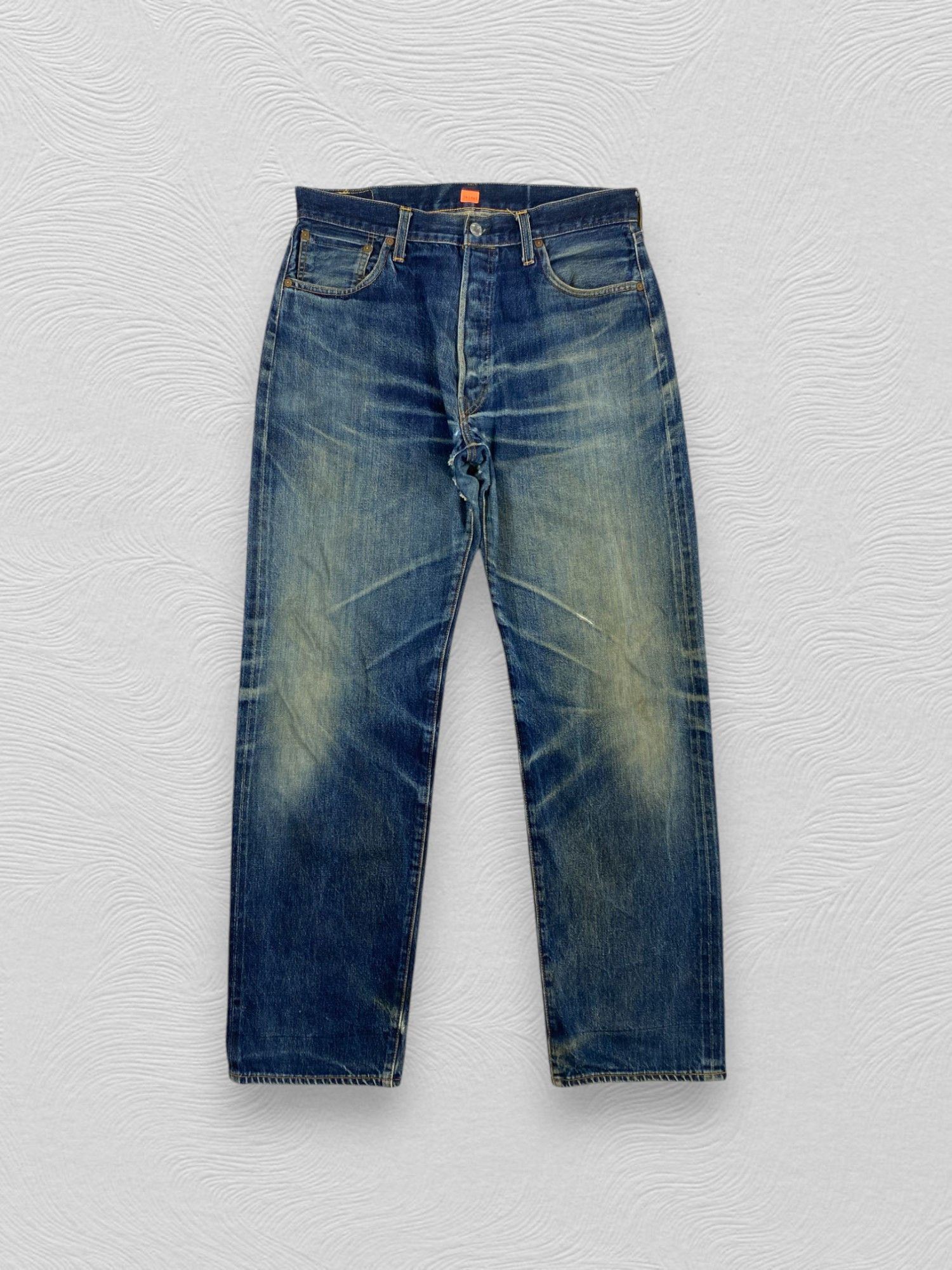 If Six Was Nine 33x32.5 Redline Vintage Levi's 501 Big E Top Button 555 Size US 33 - 1 Thumbnail