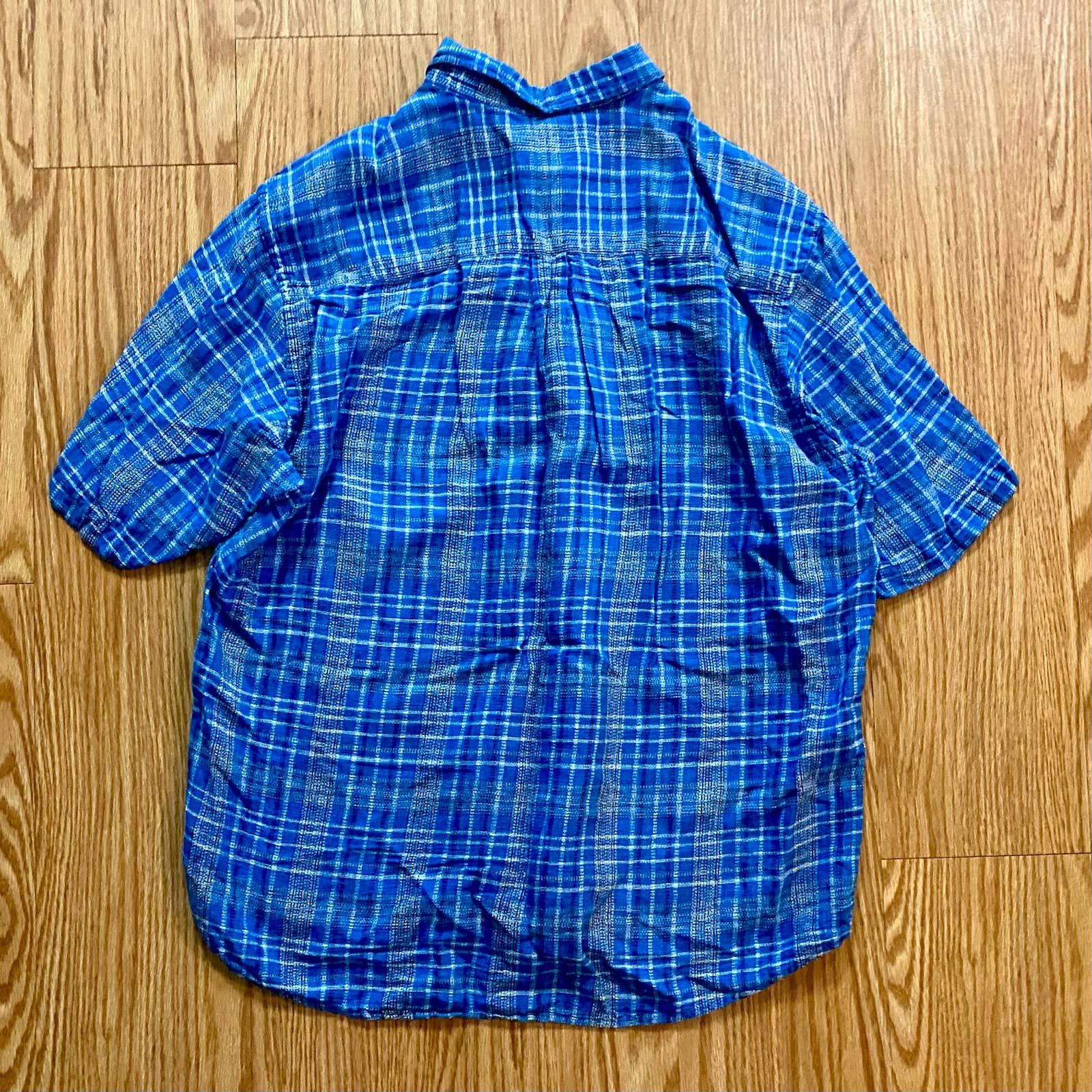 Vintage Arnold Palmer Vintage Blue Linen Shirt Mens XLarge Size US XL / EU 56 / 4 - 10 Thumbnail